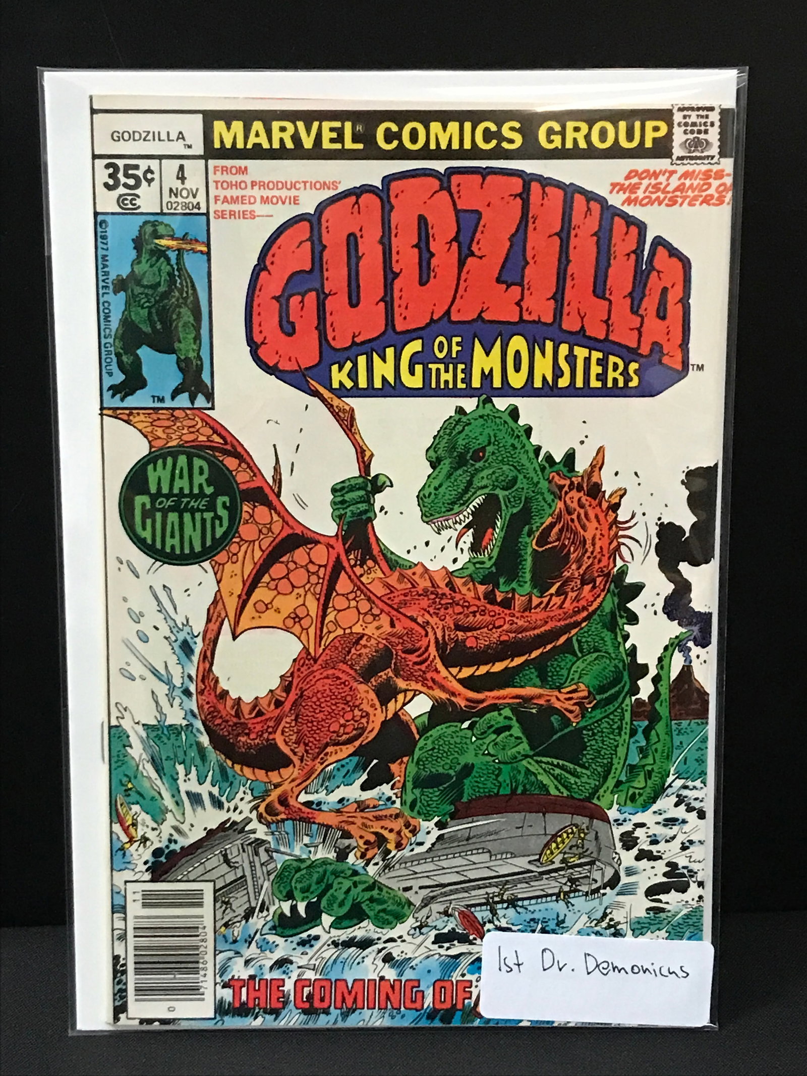 GODZILLA #4 1ST DR. DEMONICUS - MARVEL COMICS: Prices are in Canadian dollars