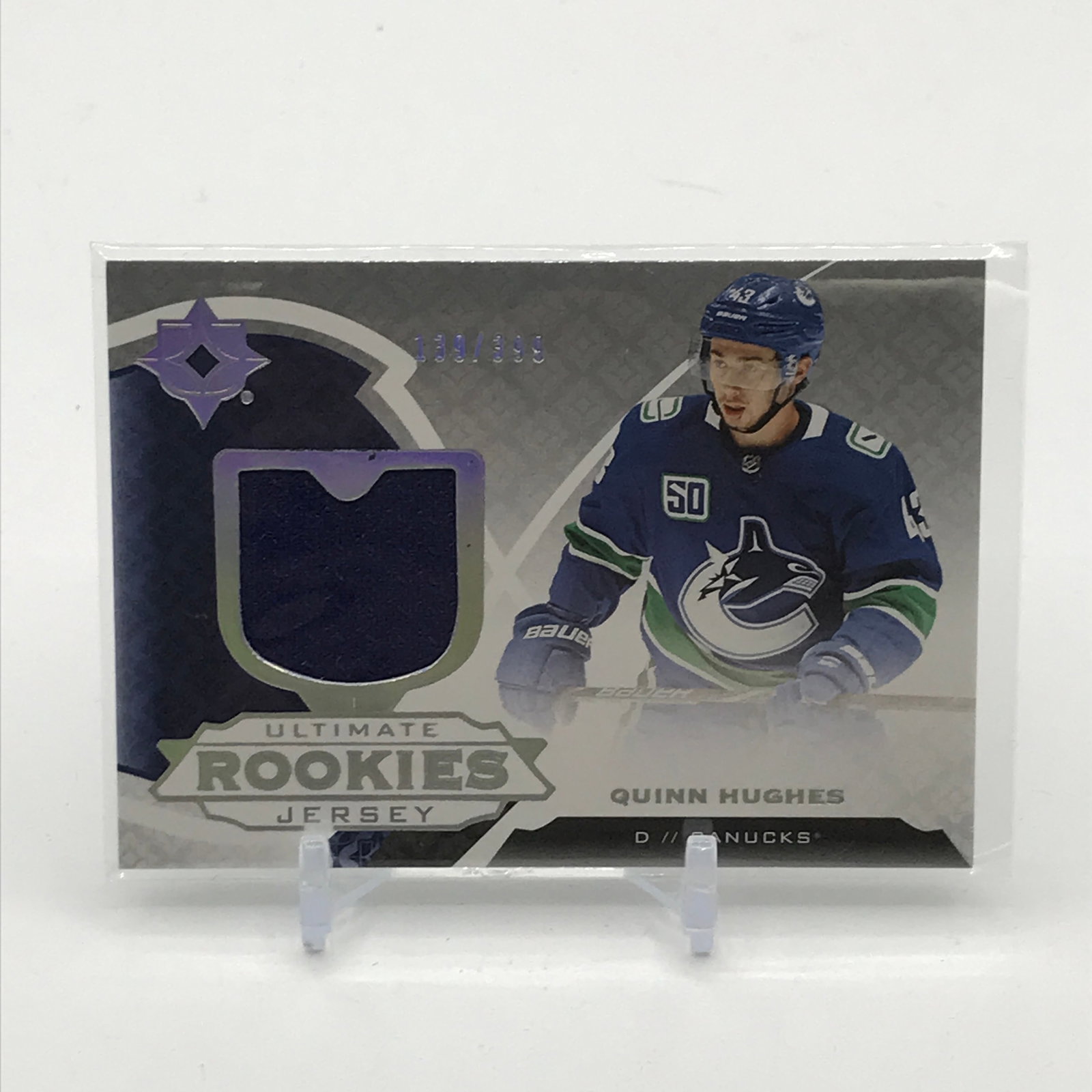 QUINN HUGHES ULTIMATE ROOKIES JERSEY PATCH TRADING CARD 139/199 (1 of 1)