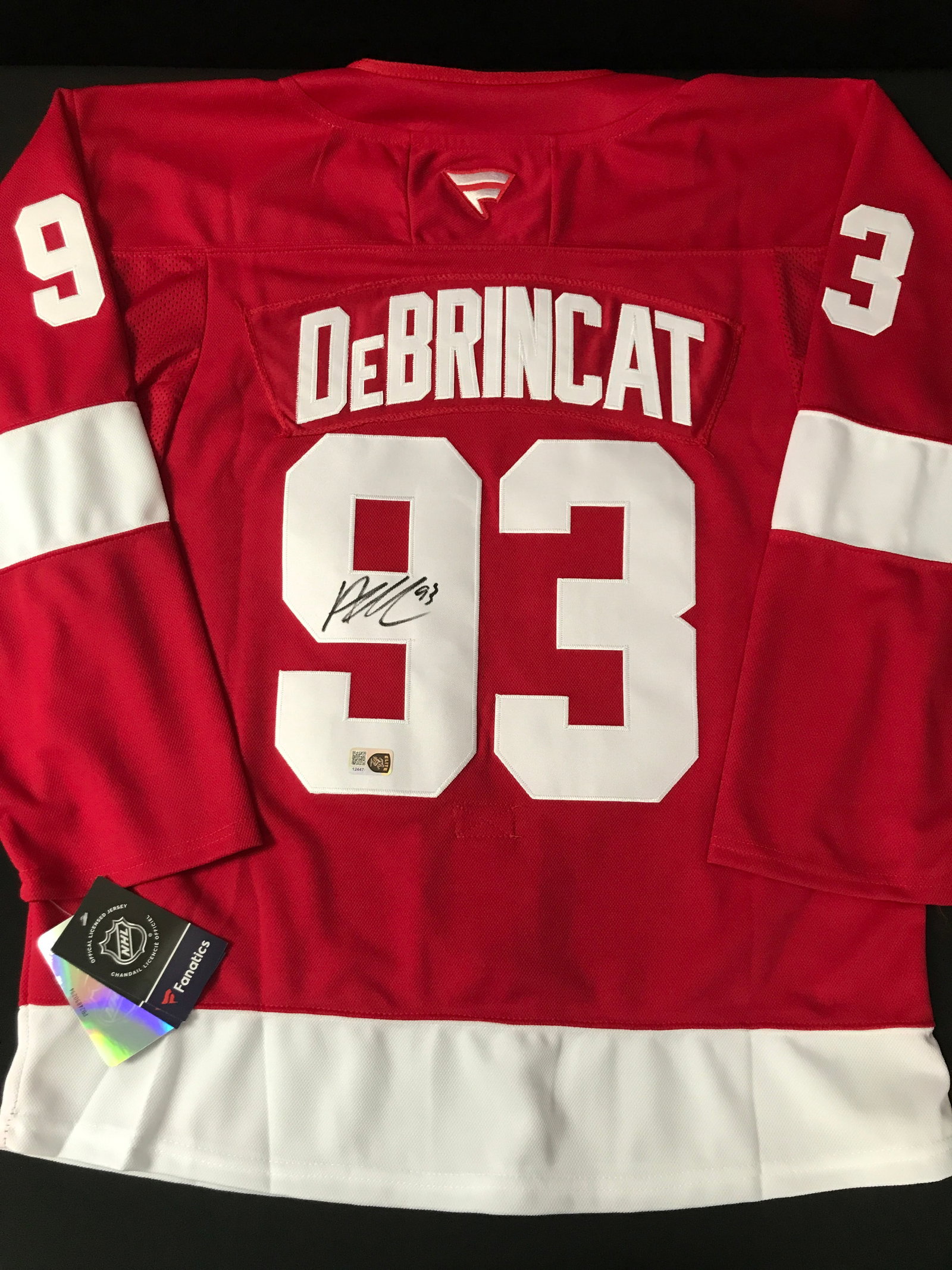 ALEX DEBRINCAT SIGNED DETROIT RED WINGS CUSTOM JERSEY - ELITE COA (1 of 3)