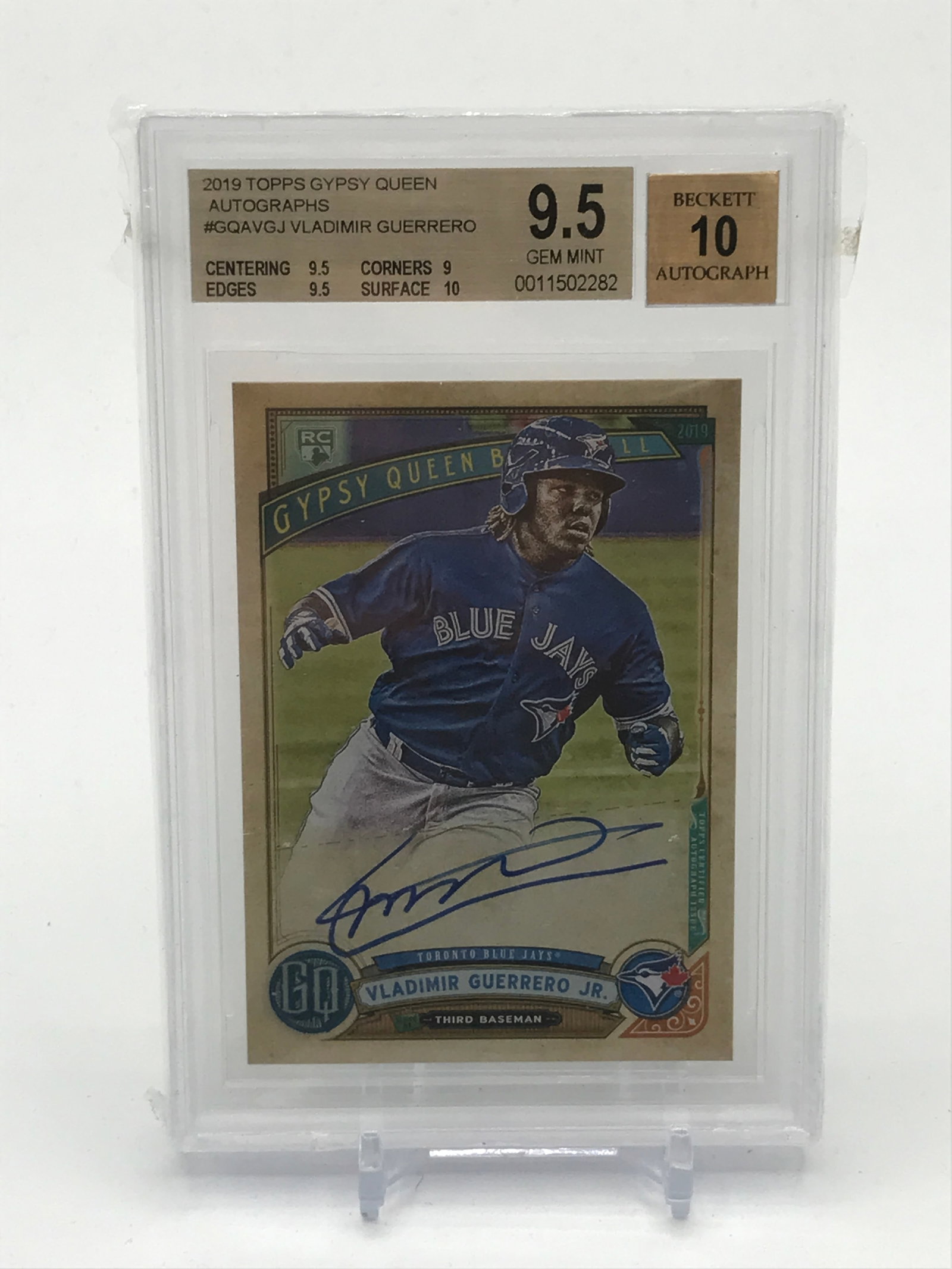2019 TOPPS GYPSEY QUEEN VLADIMIR GUERRERO JR SIGNED ROOKIE TRADING CARD BECKETT GRADE 9.5/10: Prices are in Canadian dollars