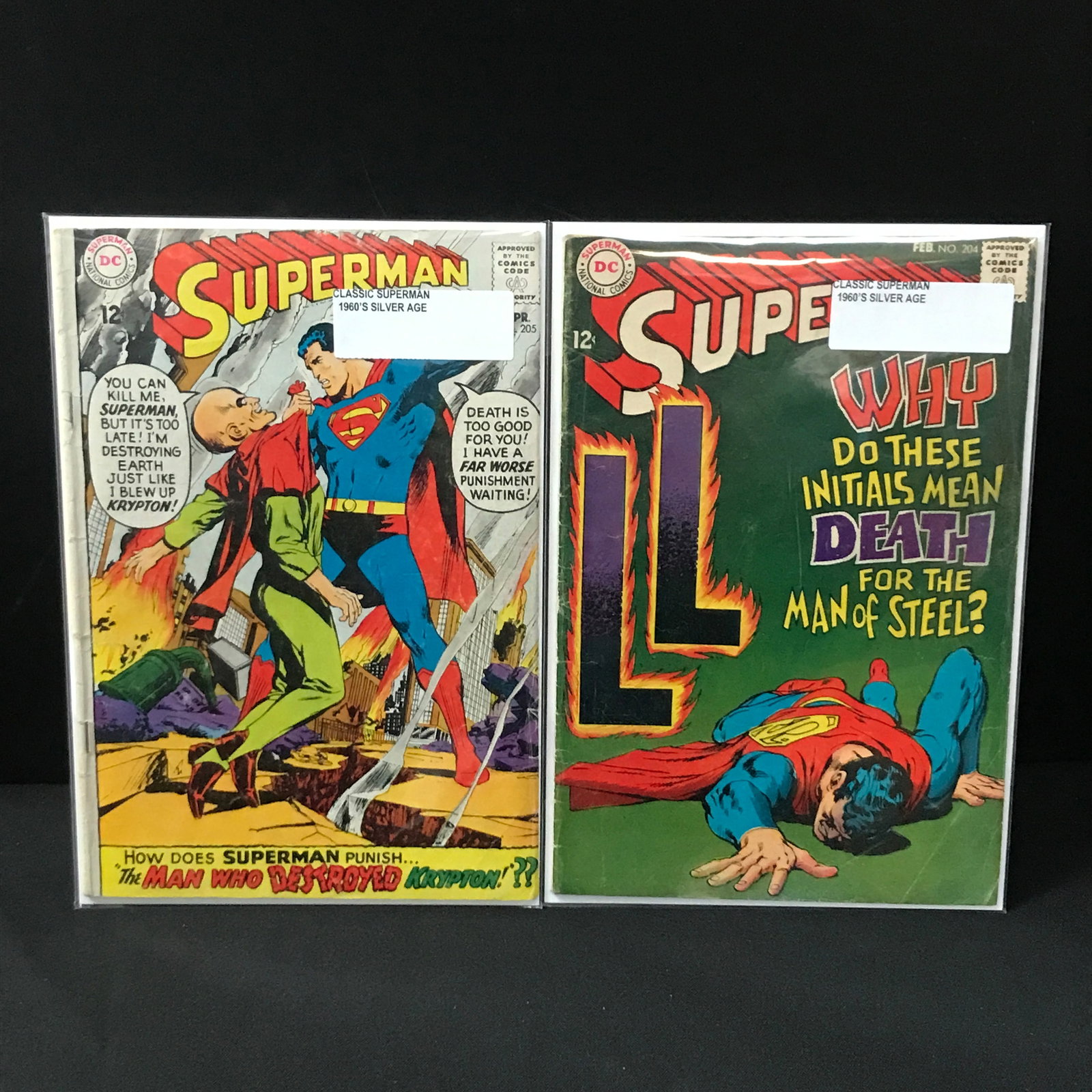 LOT OF 2 SUPERMAN COMICS #204 - #205 (1960'S) - DC COMICS: Prices are in Canadian dollars