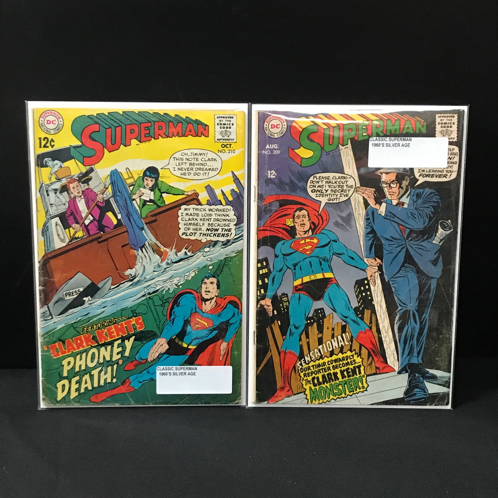LOT OF 2 SUPERMAN COMICS #209 - #210 (1960'S) - DC COMICS (1 of 1)