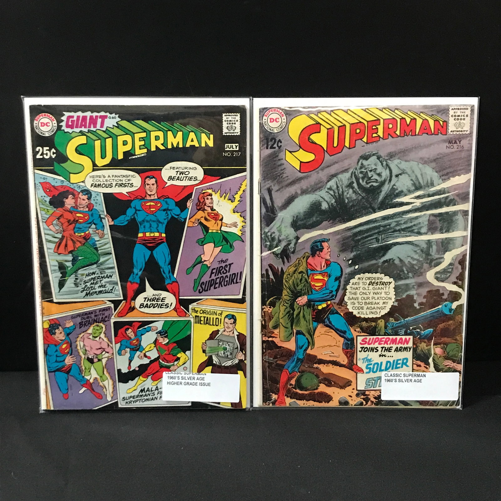LOT OF 2 SUPERMAN COMICS #216 - #217 (1960'S) - DC COMICS (1 of 1)