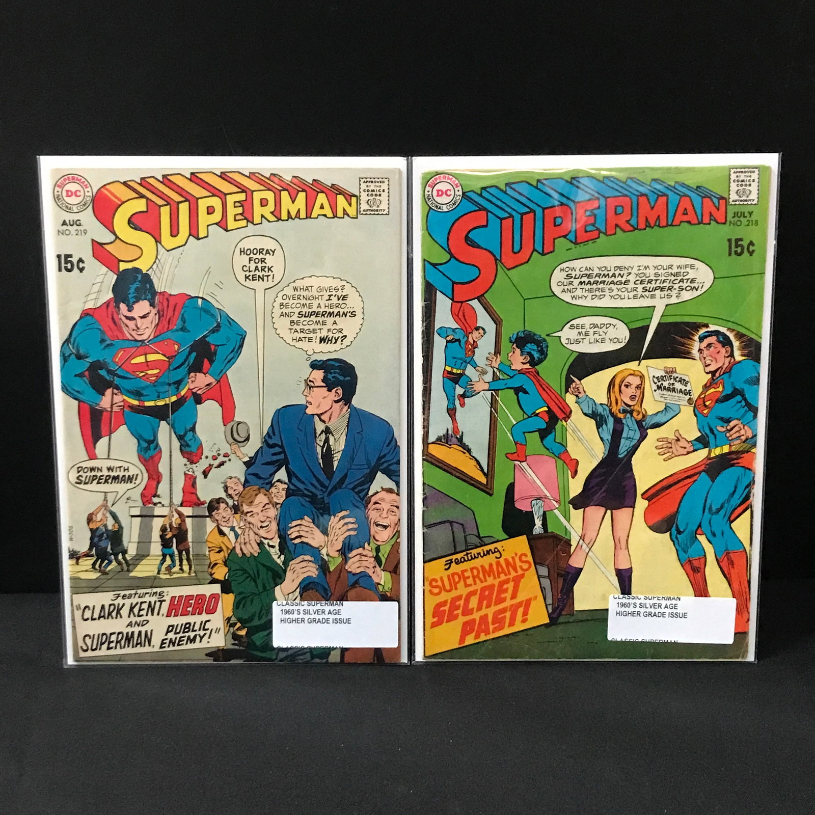 LOT OF 2 SUPERMAN COMICS #218 - #219 (1960'S) - DC COMICS (1 of 1)