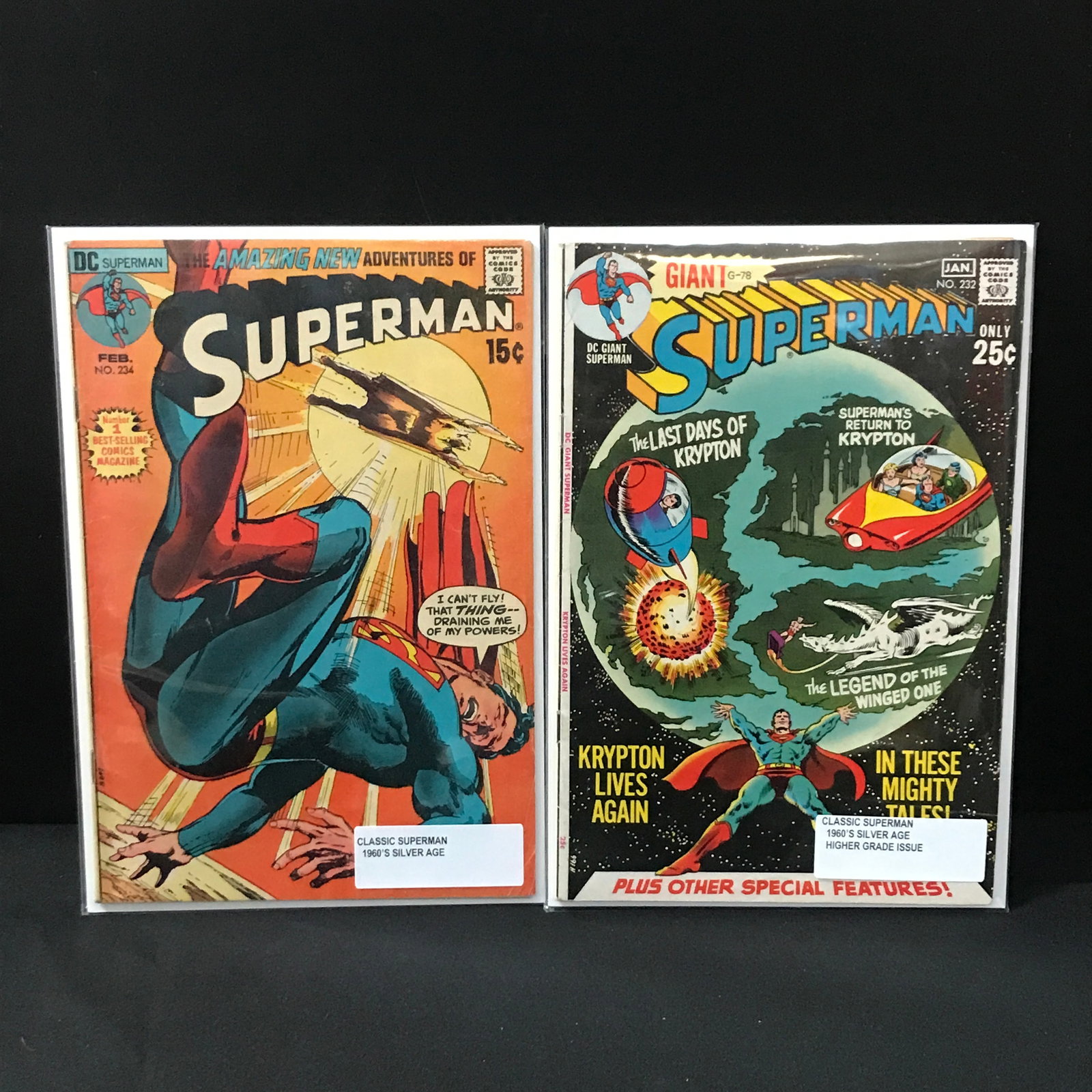 LOT OF 2 SUPERMAN COMICS #232 & #234 (1960'S) - DC COMICS (1 of 1)