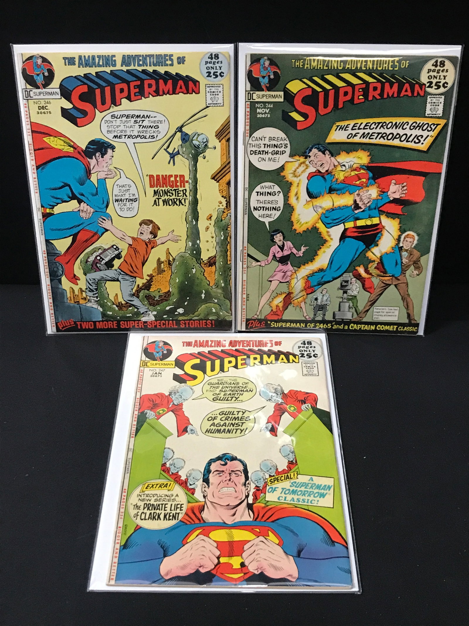 LOT OF 3 SUPERMAN COMICS (1960'S) - DC COMICS: Prices are in Canadian dollars