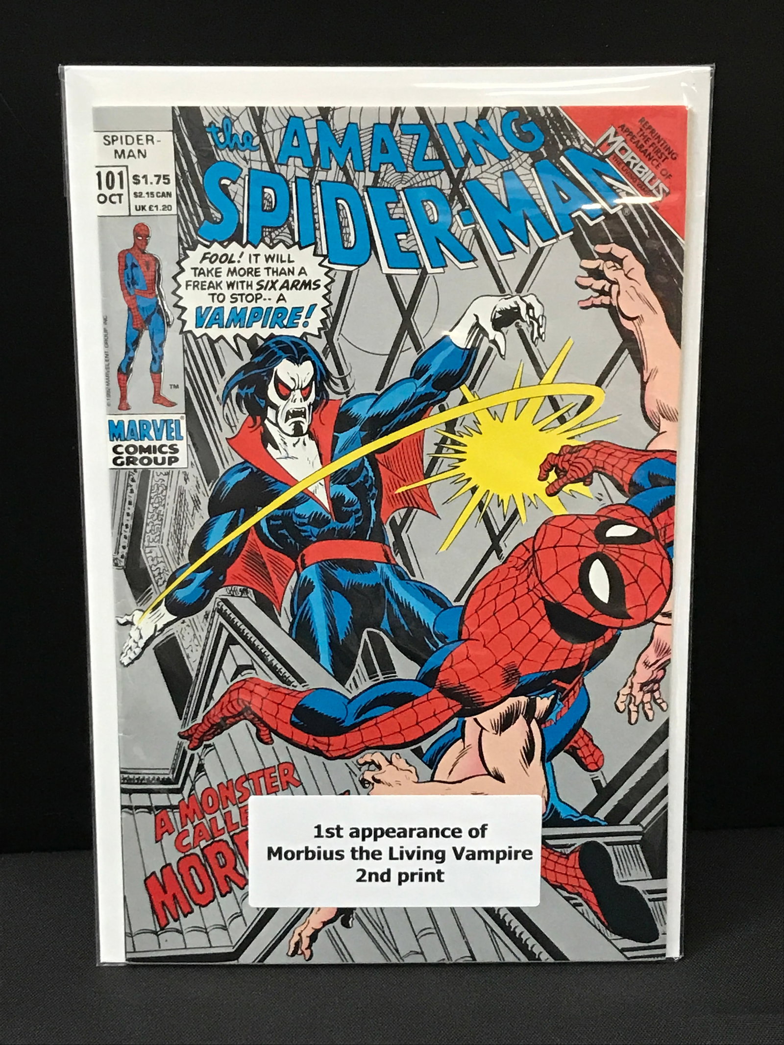 THE AMAZING SPIDERMAN #101 1ST APP MORBIUS 2ND PRINT - MARVEL COMICS (1 of 1)