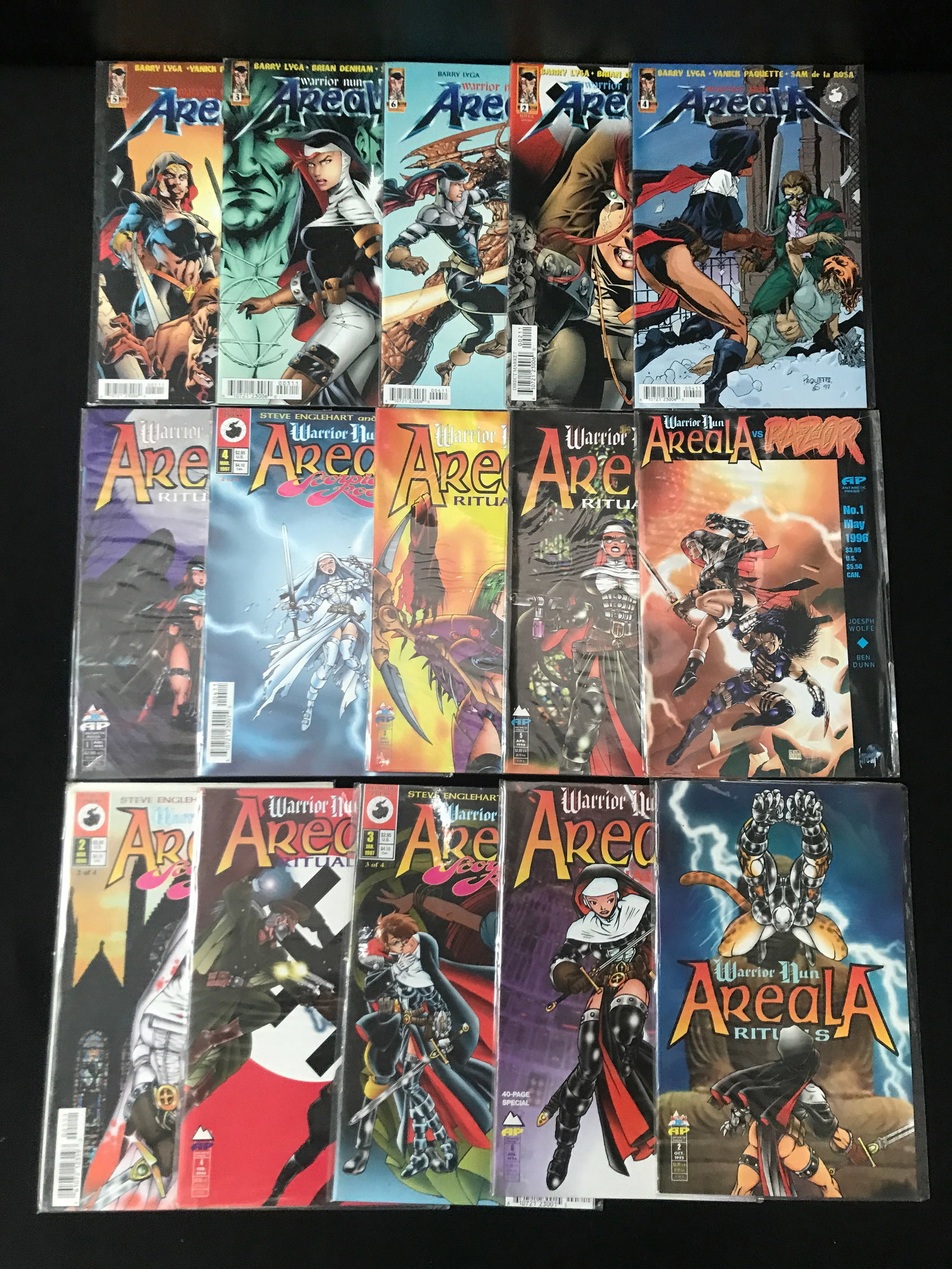 LOT OF 15 WARRIOR NUN AREALA COMICS: Prices are in Canadian dollars