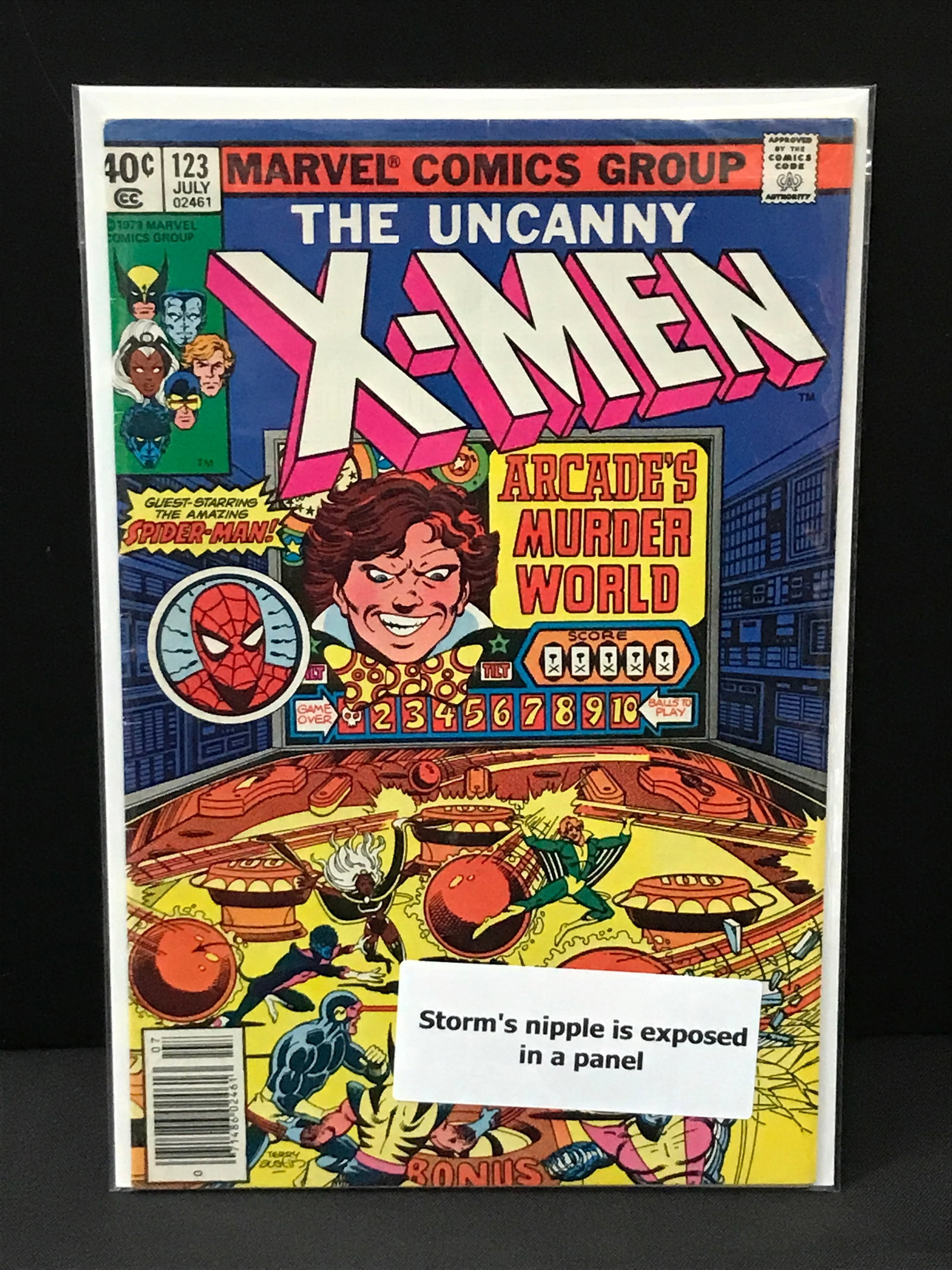 THE UNCANNY X-MEN #123 STORM NIPPLE EXPOSED IS EXPOSED IN PANEL- MARVEL COMICS (1 of 1)