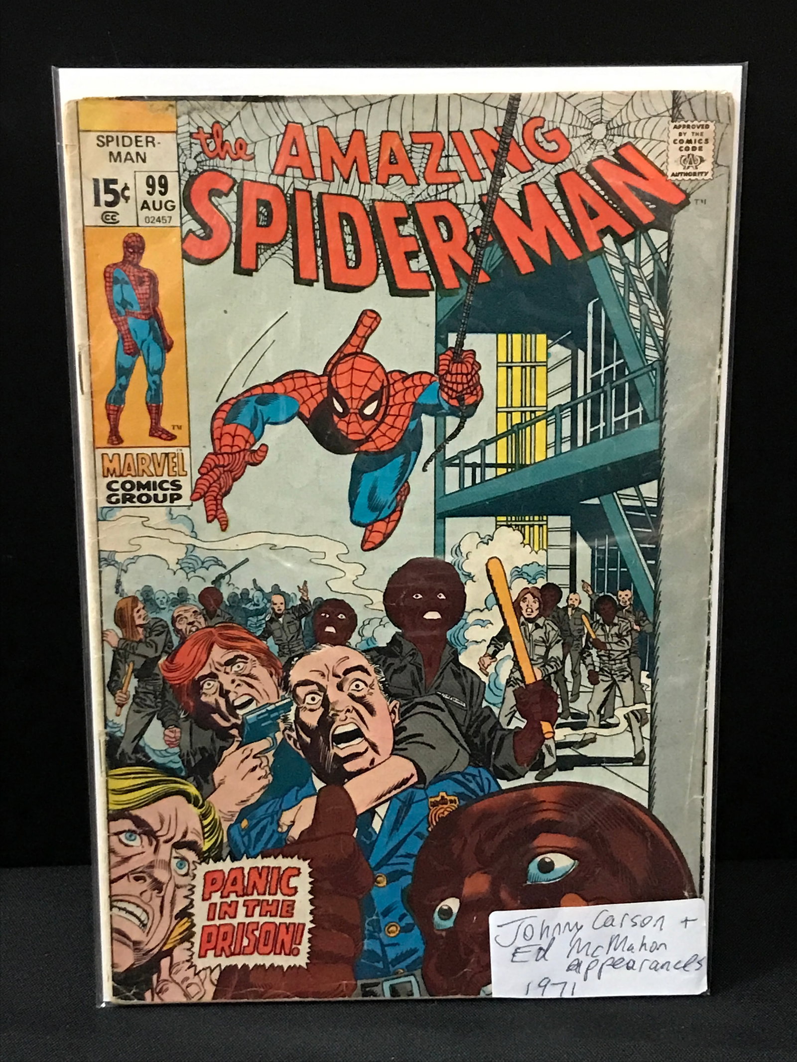 THE AMAZING SPIDERMAN #99 1ST APP JOHNNY CARSON & ED MCMAHON - MARVEL COMICS (1 of 1)