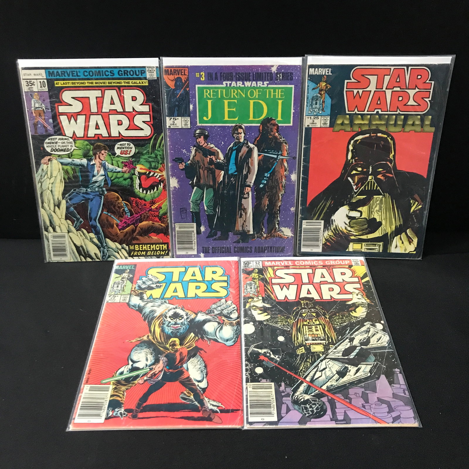 LOT OF 5 STAR WARS COMICS - MARVEL COMICS: Prices are in Canadian dollars