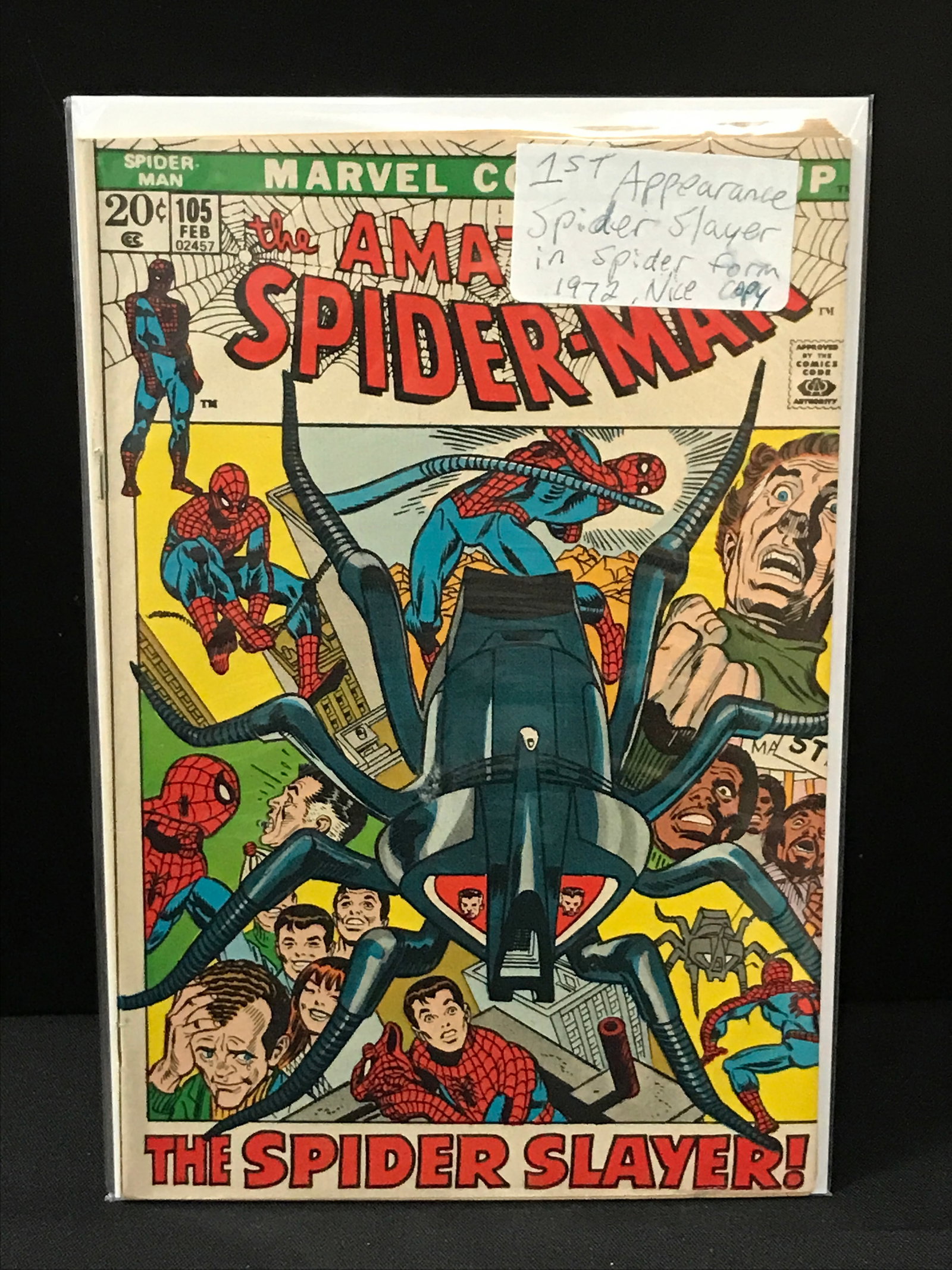 THE AMAZING SPIDERMAN #105 (1972) 1ST APP SPIDER SLAYER - MARVEL COMICS: Prices are in Canadian dollars