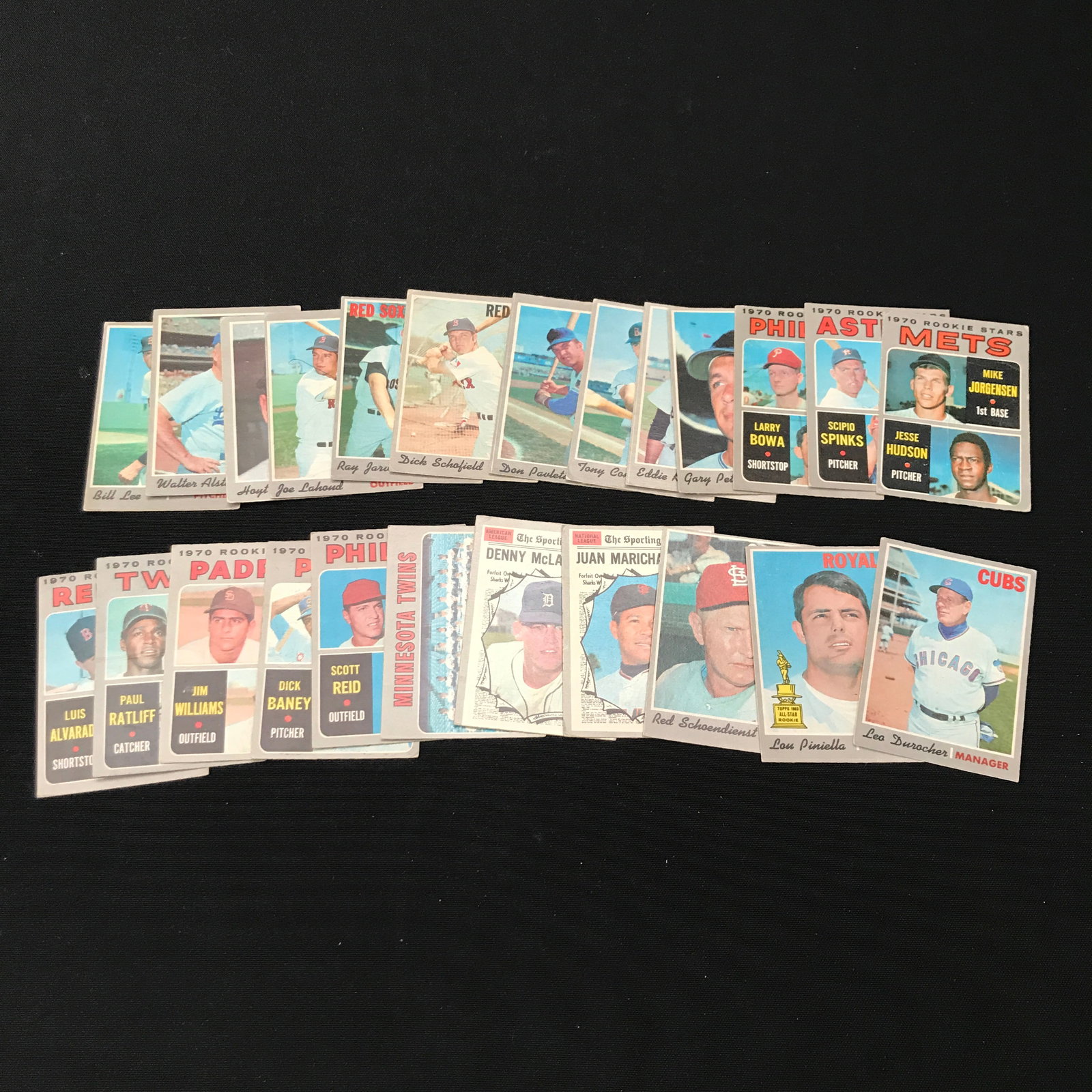 LOT OF 1970 TOPPS BASEBALL TRADING CARDS (ROOKIES INCLUDED) (1 of 1)