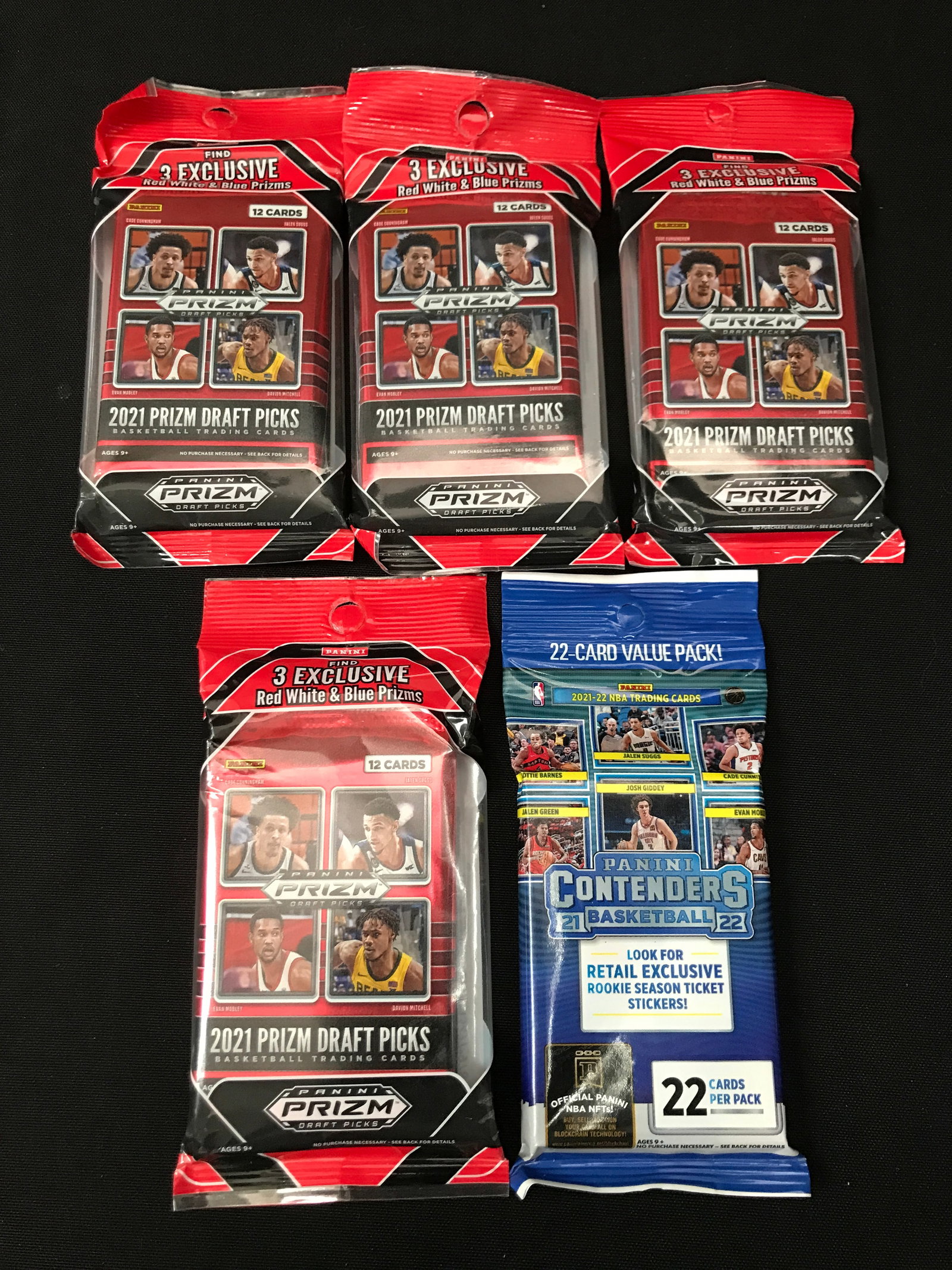 LOT OF 5 PA NINI SEALED BOOSTER PACKS: Prices are in Canadian Dollars