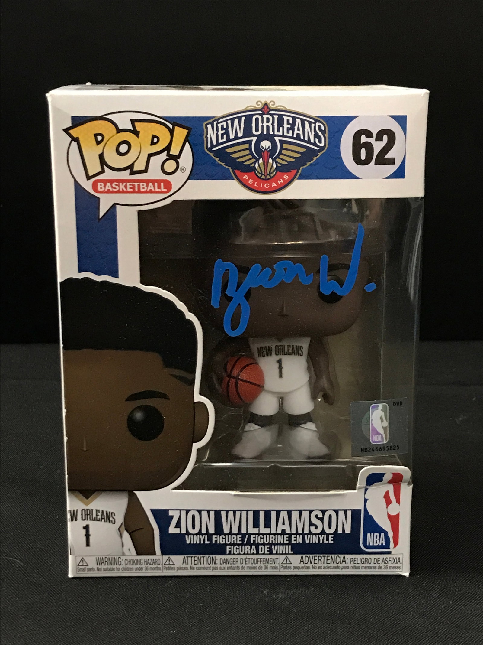 ZION WILLIAMSON SIGNED FUNKO - ACE COA: Prices are in Canadian Dollars