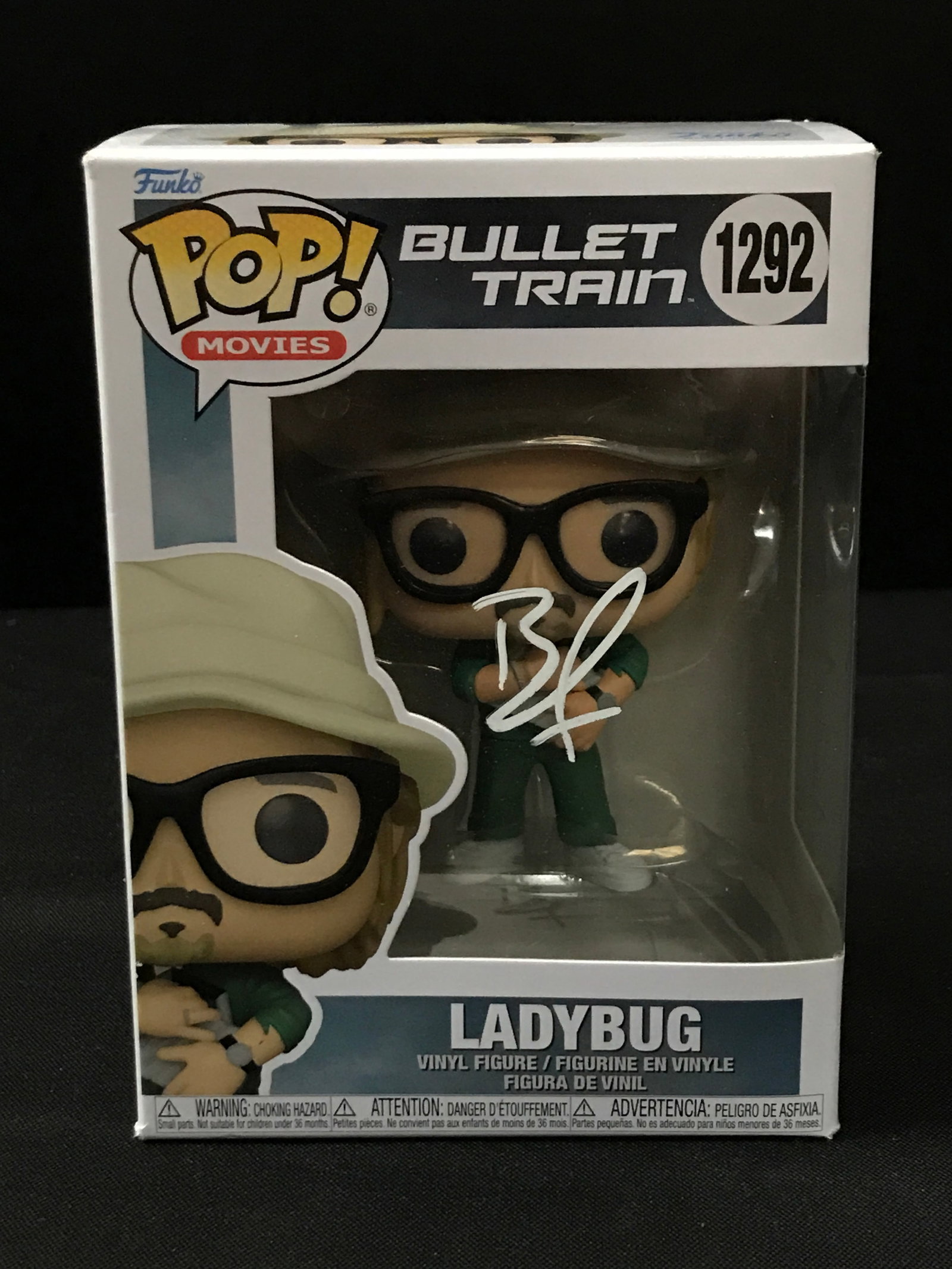 BRAD PITT SIGNED BULLET TRAIN LADYBUG FUNKO POP - KB COA (1 of 2)
