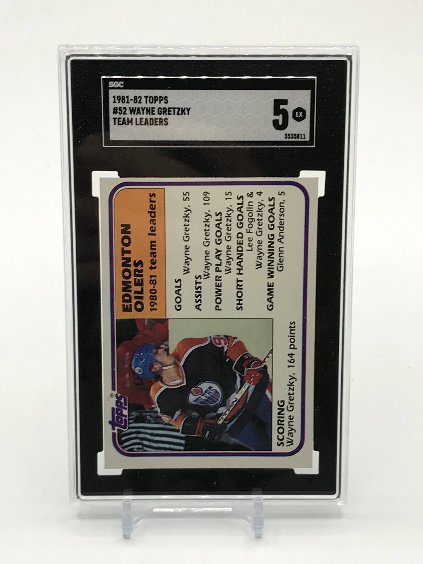 1981-82 TOPPS WAYNE GRETZKY TEAM LEADERS TRADING CARD - SGC GRADE 5: Prices are in Canadian Dollars