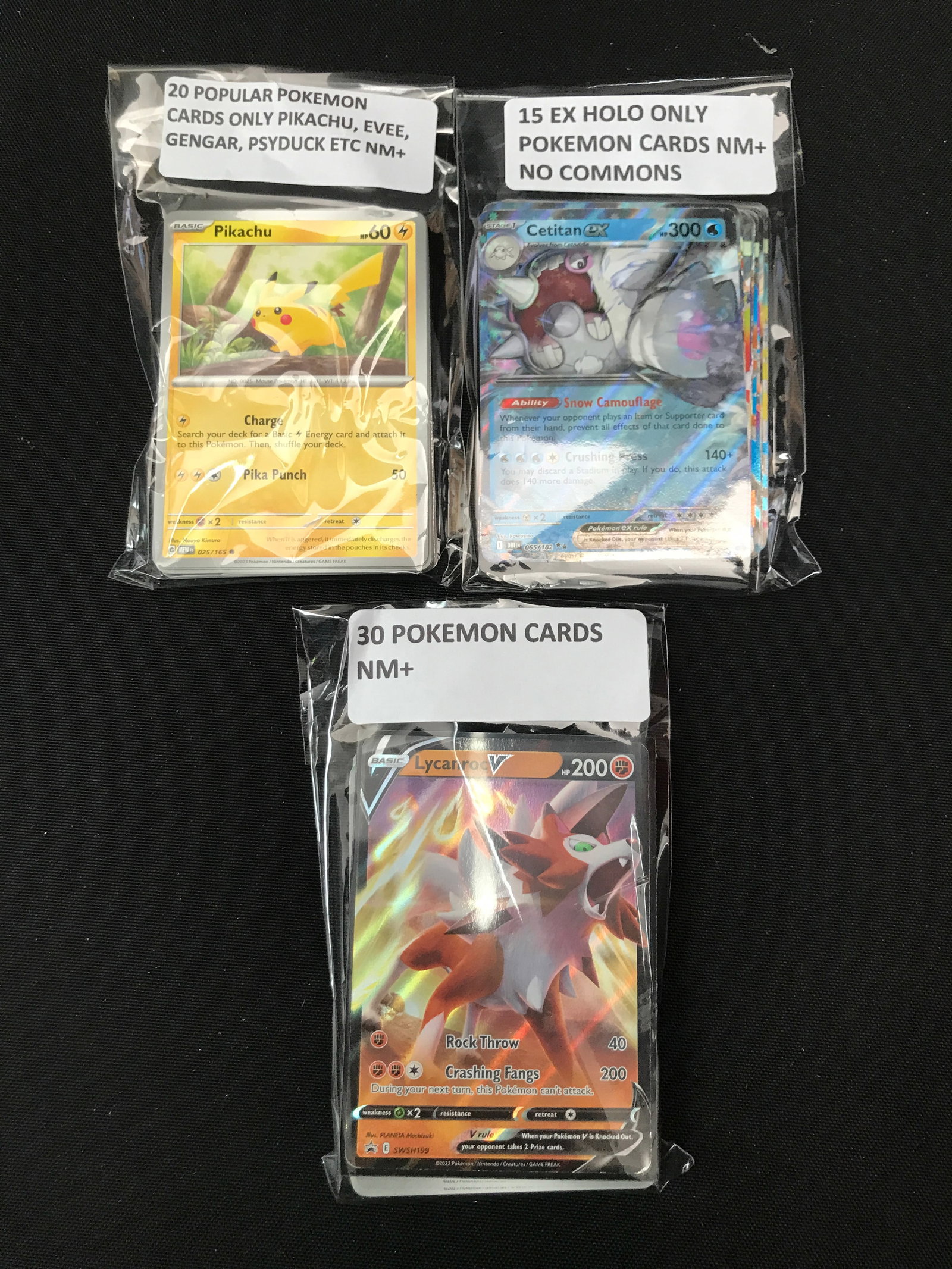 LOT OF 65 POKEMON TCG TRADING CARDS: Prices are in Canadian dollars