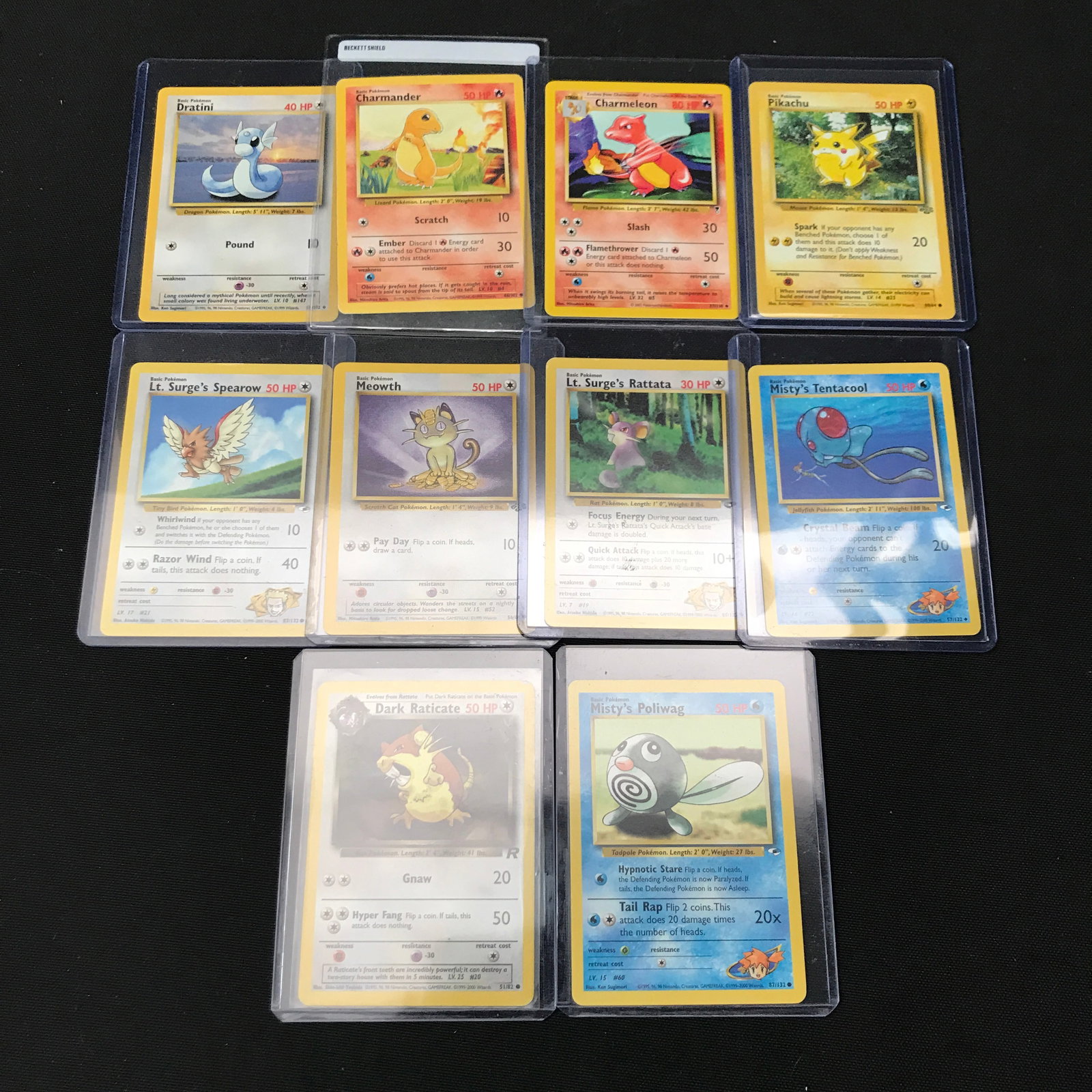 LOT OF 10 POKEMON TCG TRADING CARDS IN INDIVIDUAL SLEEVES: Prices are in Canadian dollars