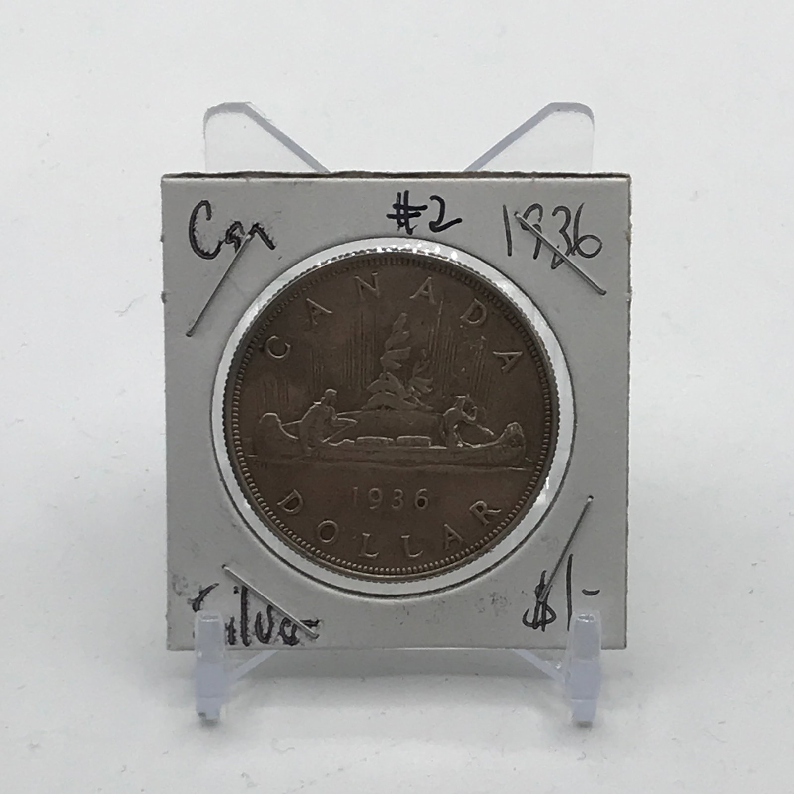 CANADIAN SILVER DOLLAR - MINTED IN 1936: Prices are in Canadian dollars