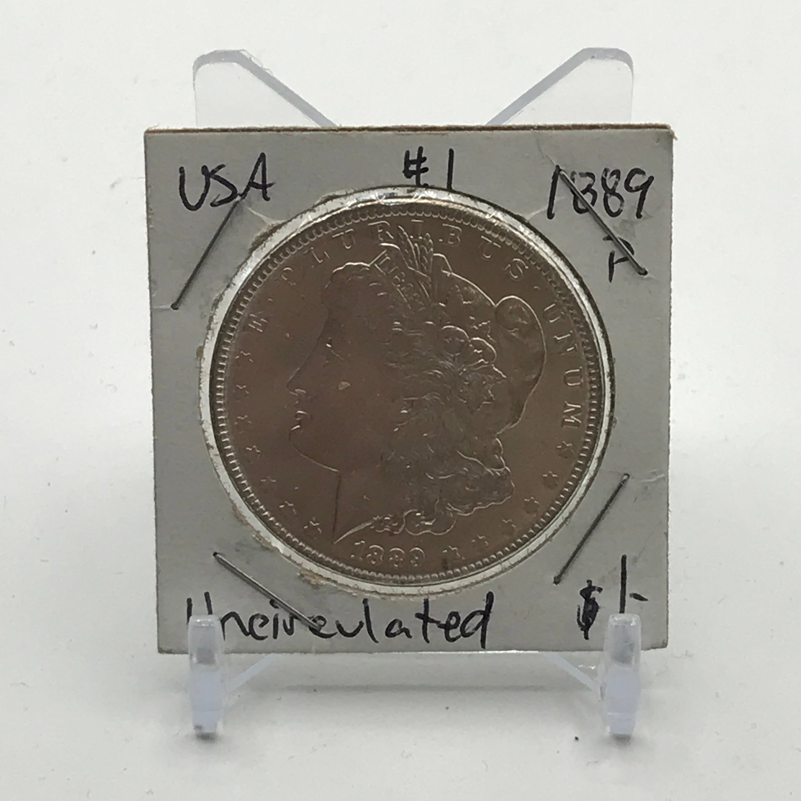 UNCIRCULATED SILVER DOLLAR - MINTED IN 1889 IN PHILADELPHIA: Prices are in Canadian dollars
