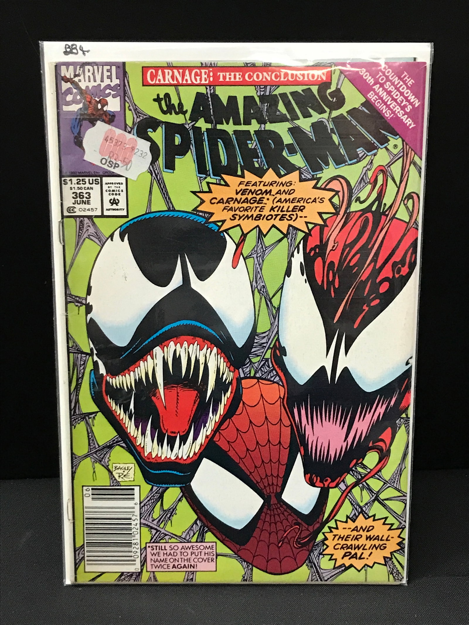 THE AMAZING SPIDERMAN #363 - MARVEL COMICS: Prices are in Canadian dollars