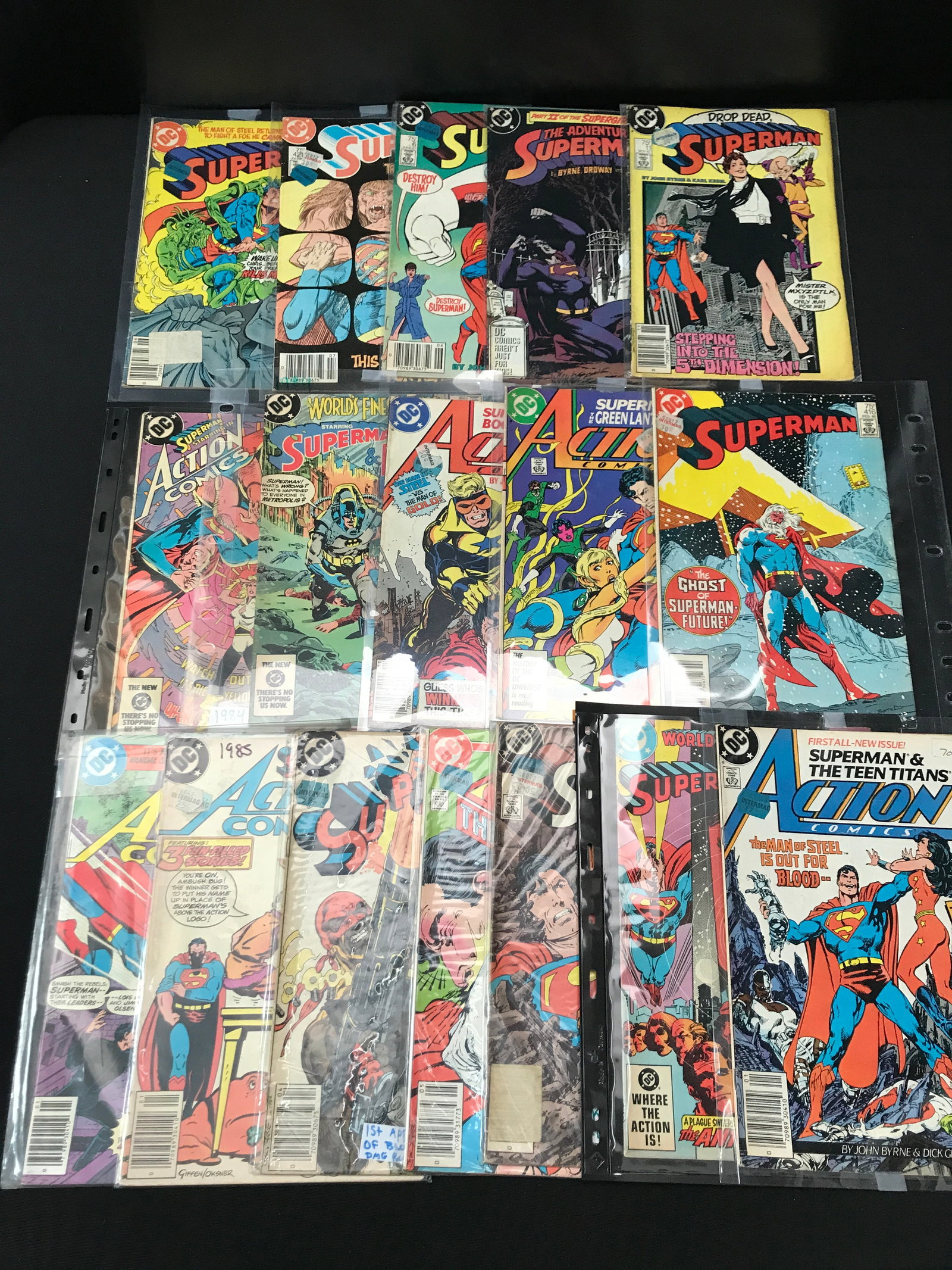 LOT OF 17 COMICS FEATURING SUPERMAN - DC COMICS: Prices are in Canadian dollars