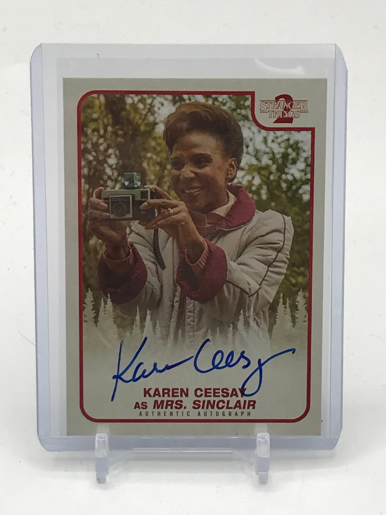 TOPPS NETFLIX STRANGER THINGS 2 KAREN CEESAY SIGNED TRADING CARD: Prices are in Canadian dollars