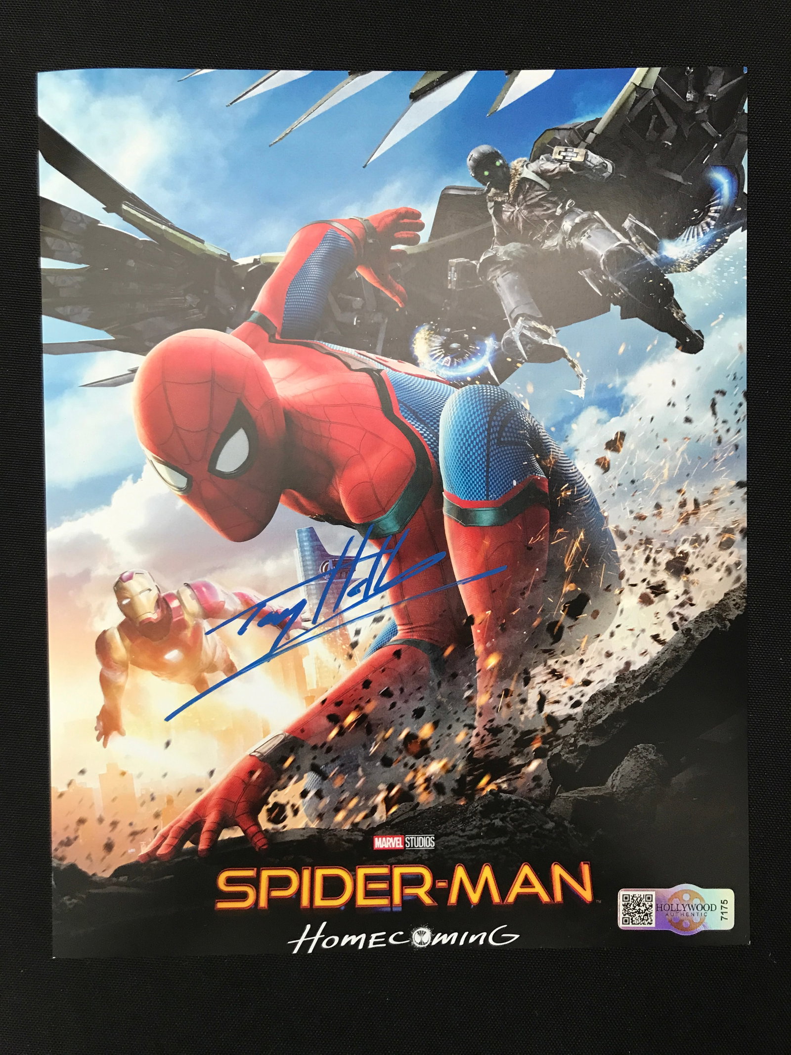 TOM HOLLAND SIGNED SPIDERMAN 8X10 - HOLLYWOOD COA: Prices are in Canadian dollars