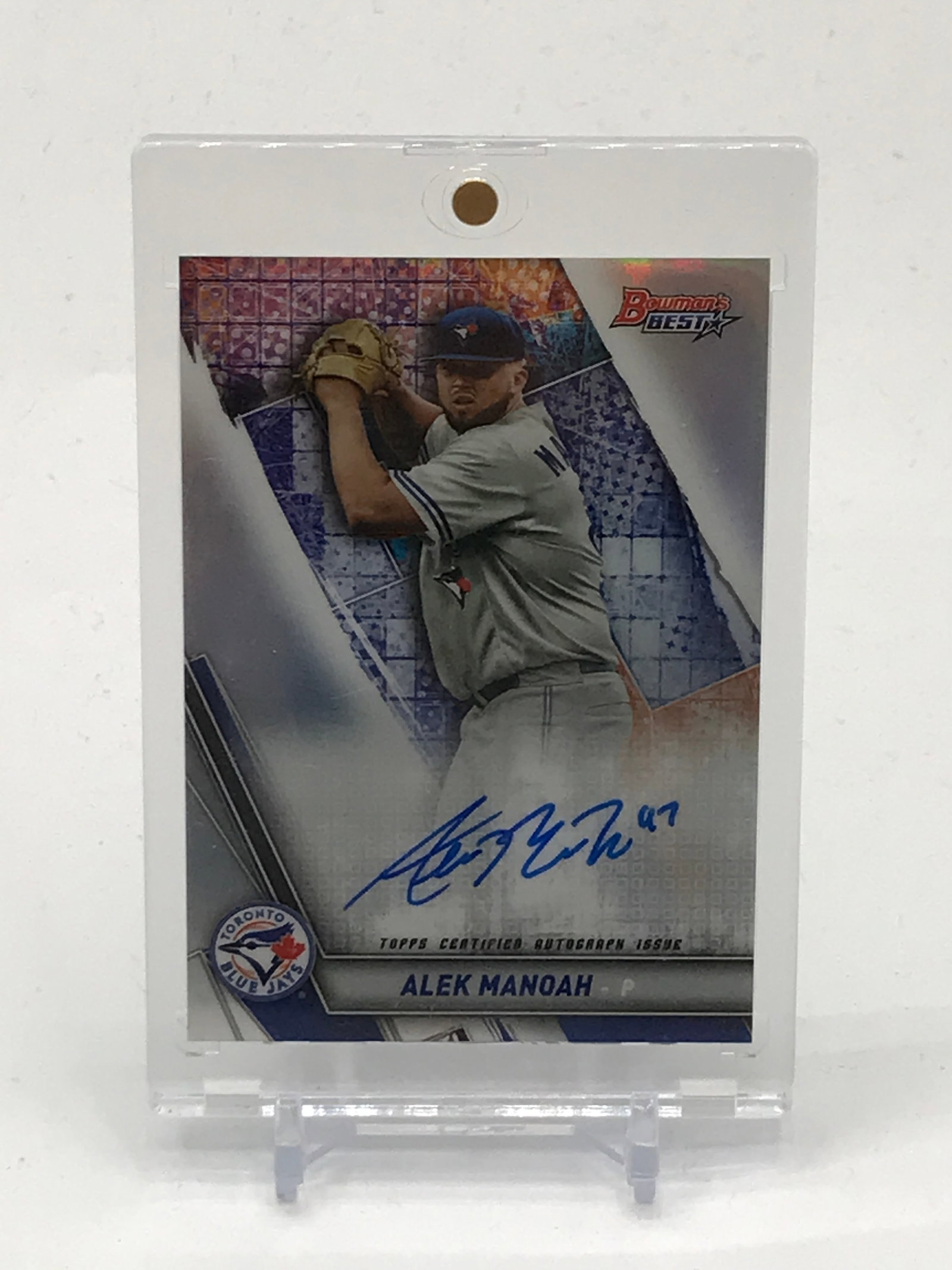2019 BOWMAN'S BEST BASEBALL ALEK MANOAH SIGNED TRADING CARD: Prices are in Canadian dollars