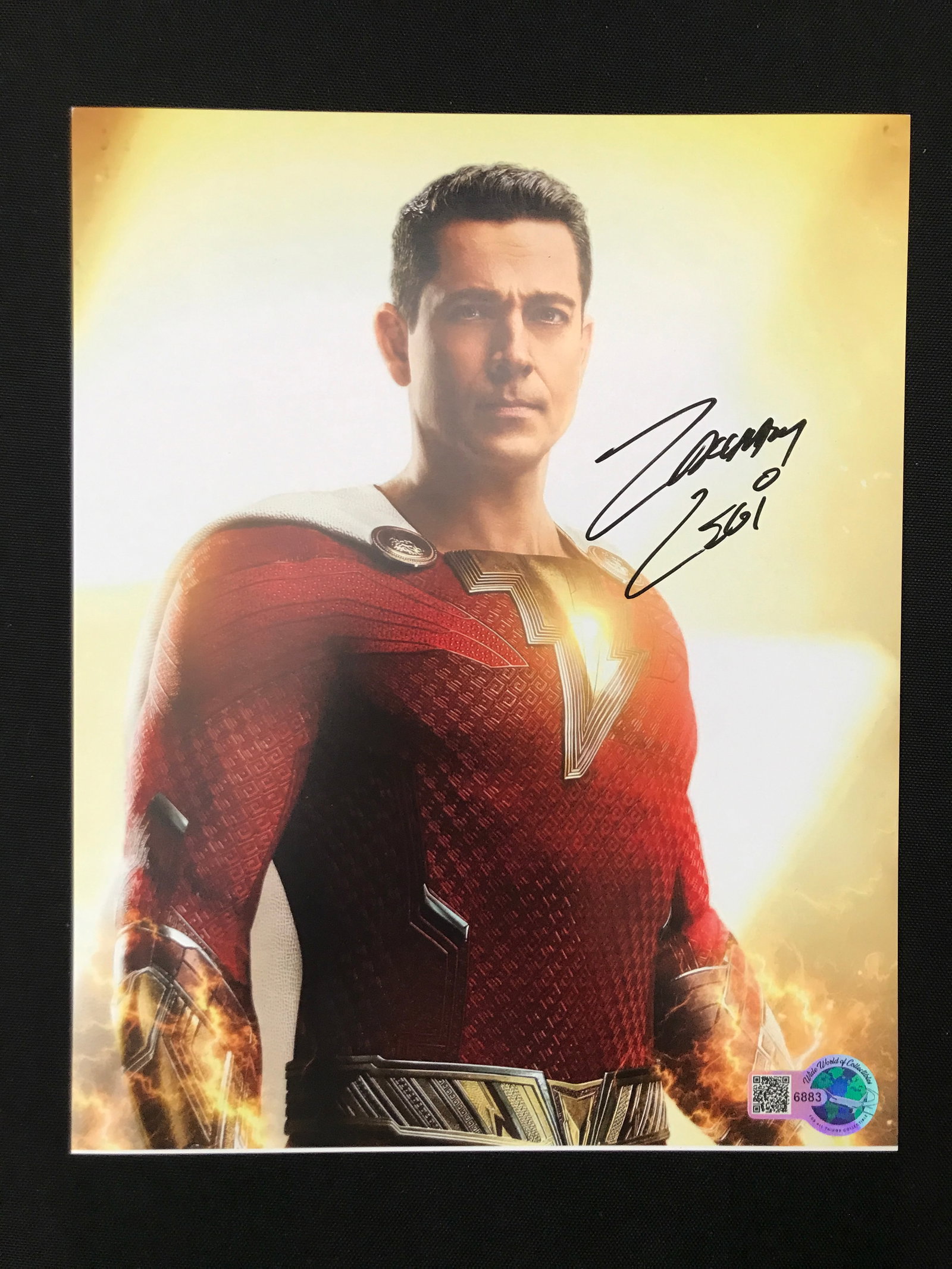 ZACHARY LEVI SIGNED SHAZAM 8 X 10 - WWOC COA: Prices are in Canadian dollars