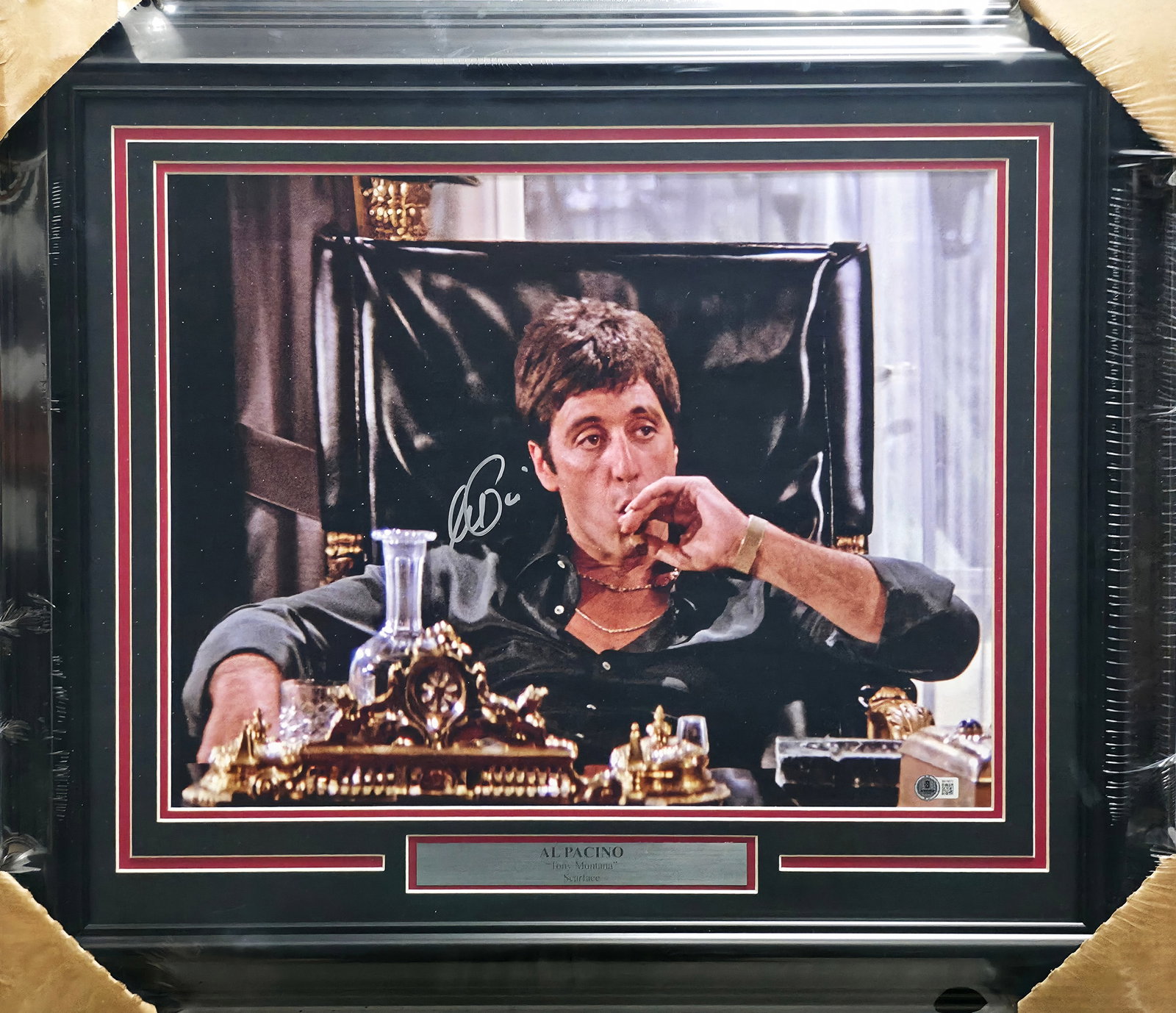 AL PACINO SIGNED AND FRAMED SCARFACE 16 X 20 - BECKETT COA: Prices are in Canadian dollars