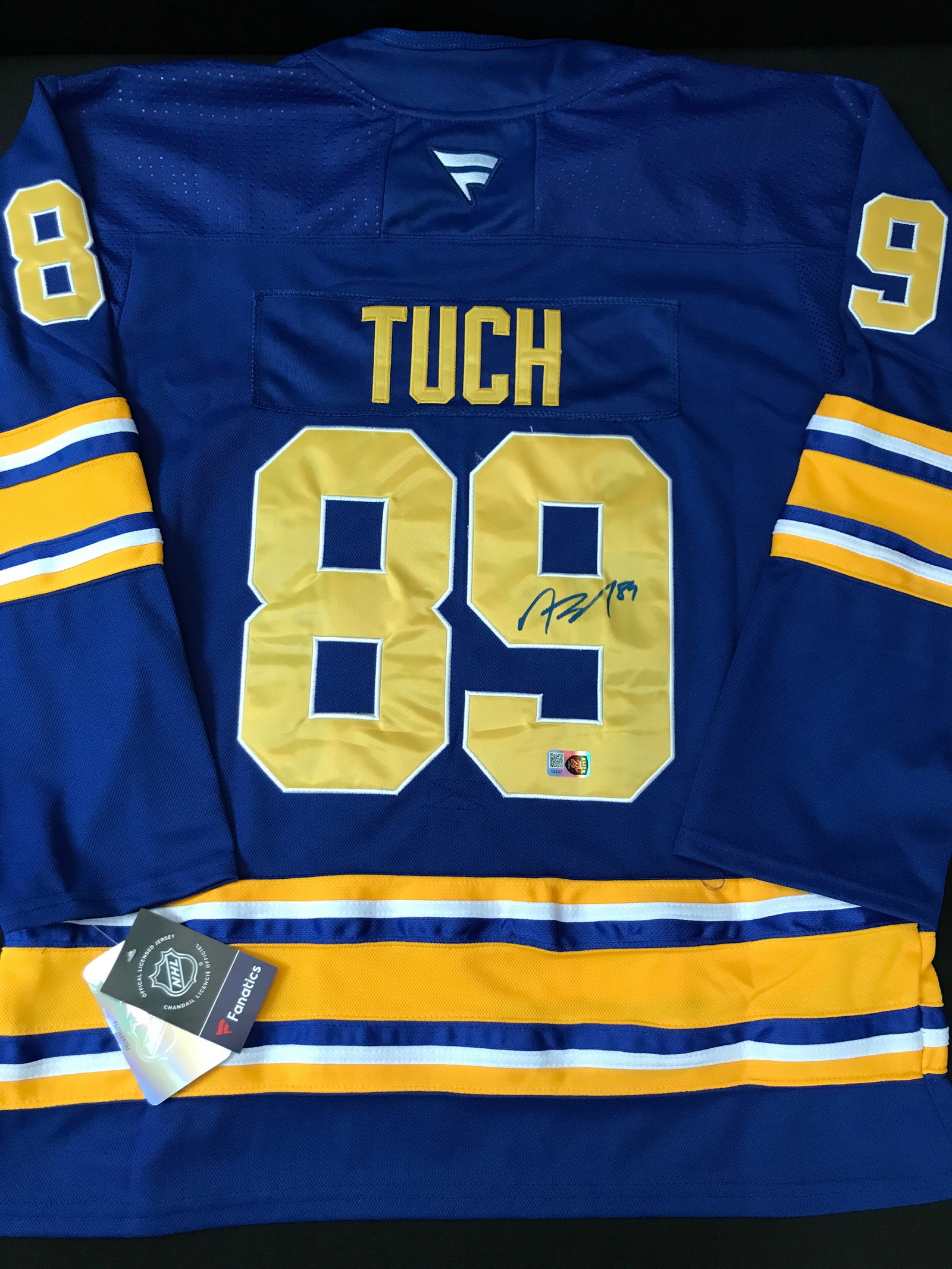 ALEX TUCH SIGNED BUFFALO SABRES CUSTOM JERSEY - ELITE COA: Prices are in Canadian dollars
