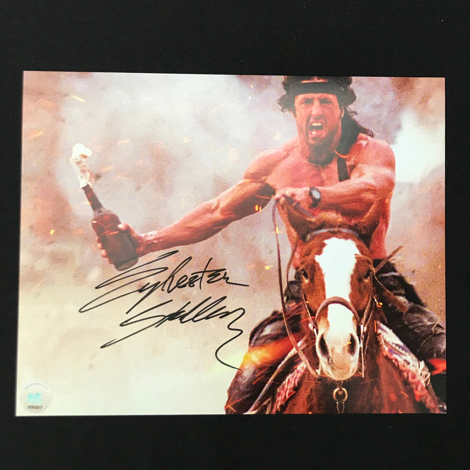 SYLVESTER STALLONE SIGNED RAMBO 8X10 - KB COA: Prices are in Canadian dollars