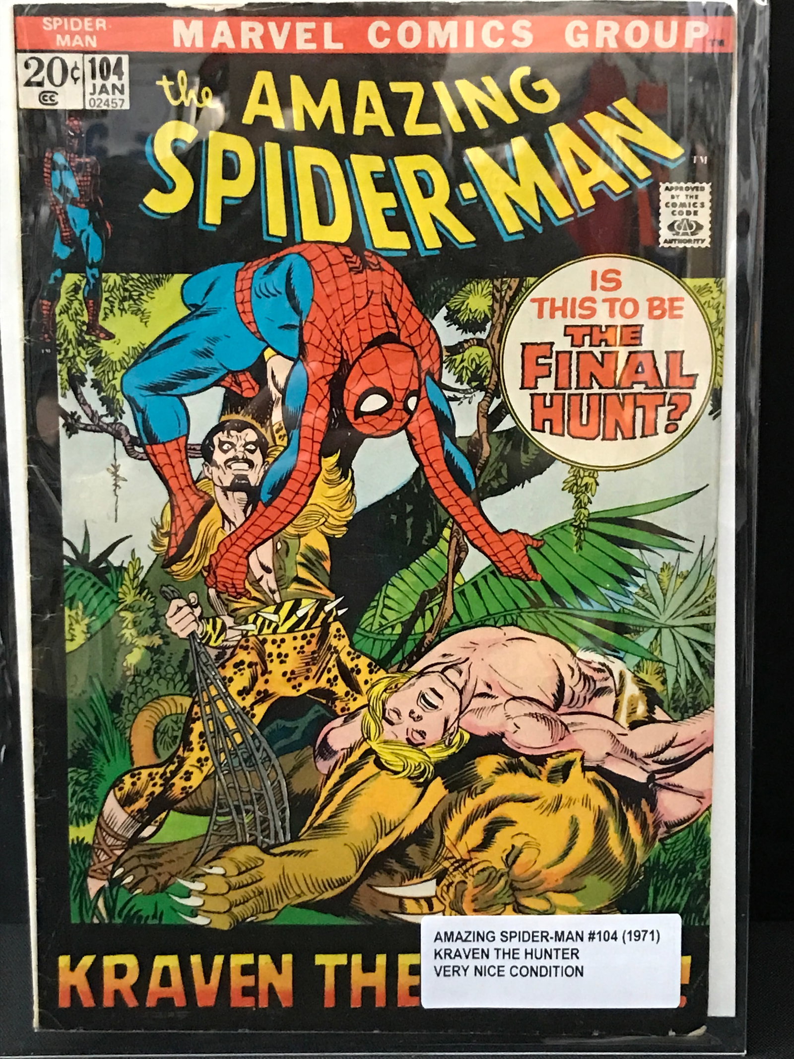 THE AMAZING SPIDERMAN #104 (1971) - MARVEL COMICS: Prices are in Canadian dollars