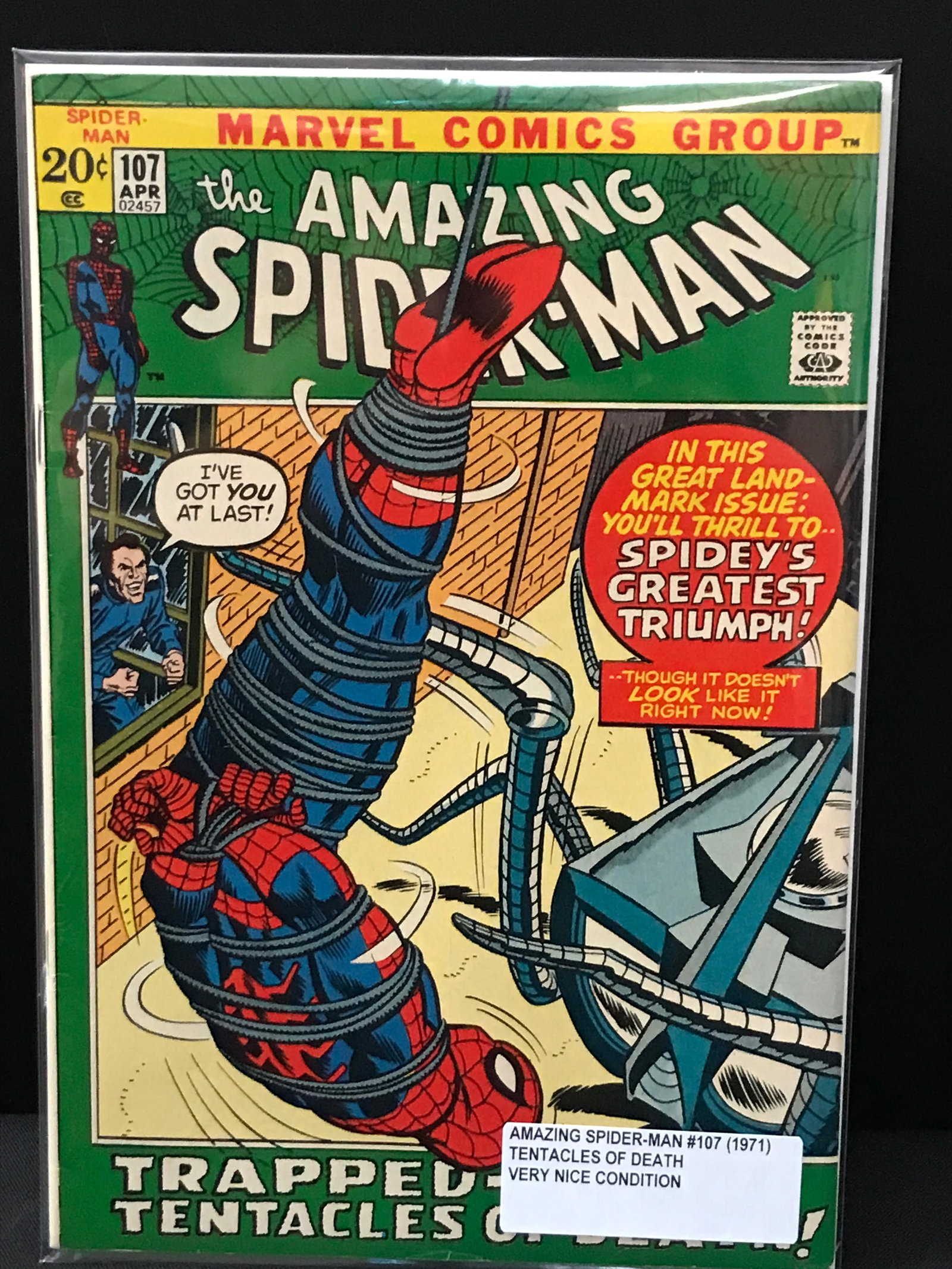 THE AMAZING SPIDERMAN #107 (1971) - MARVEL COMICS: Prices are in Canadian dollars