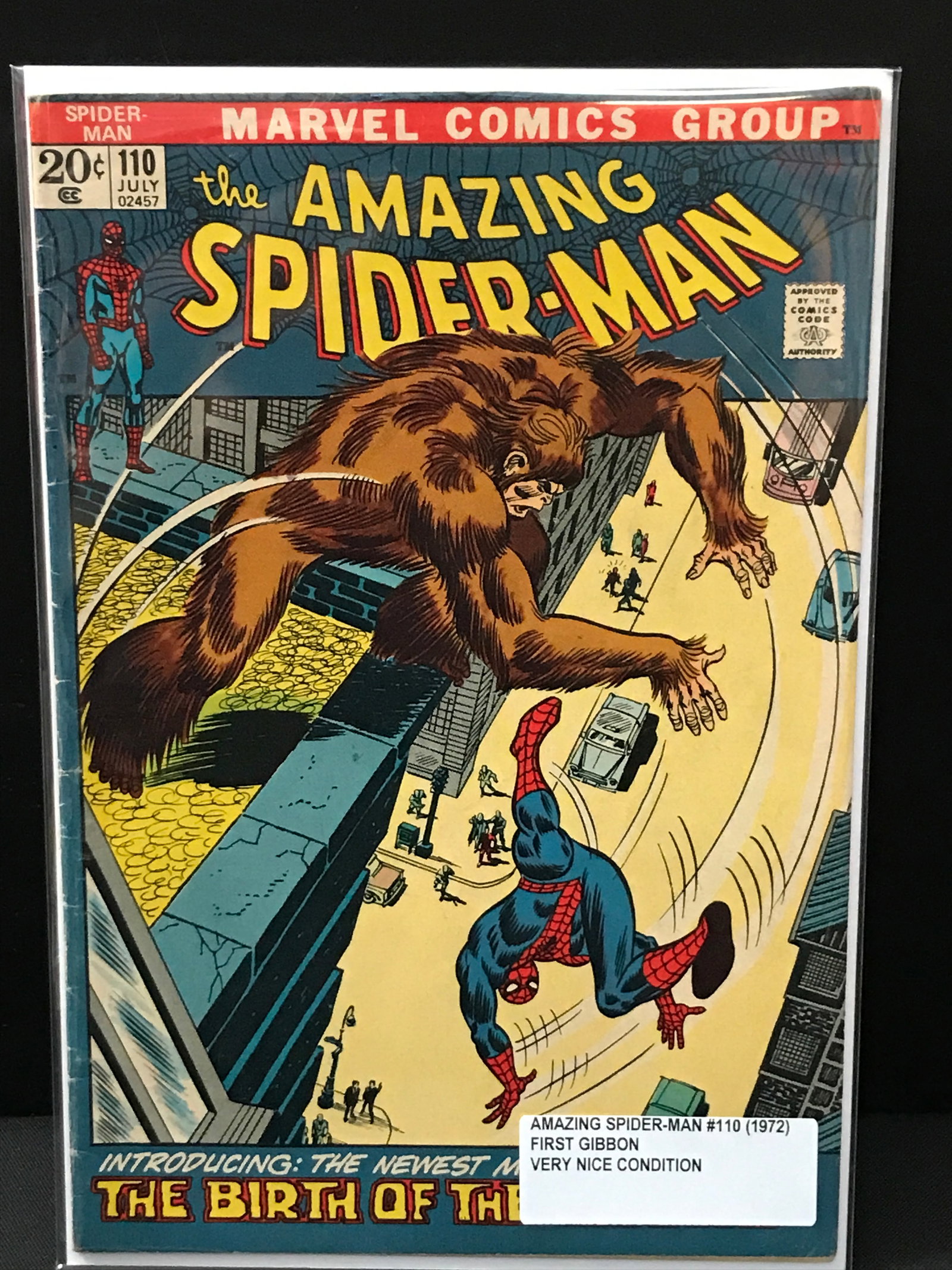 THE AMAZING SPIDERMAN #110 (1972) 1ST GIBBON - MARVEL COMICS: Prices are in Canadian dollars