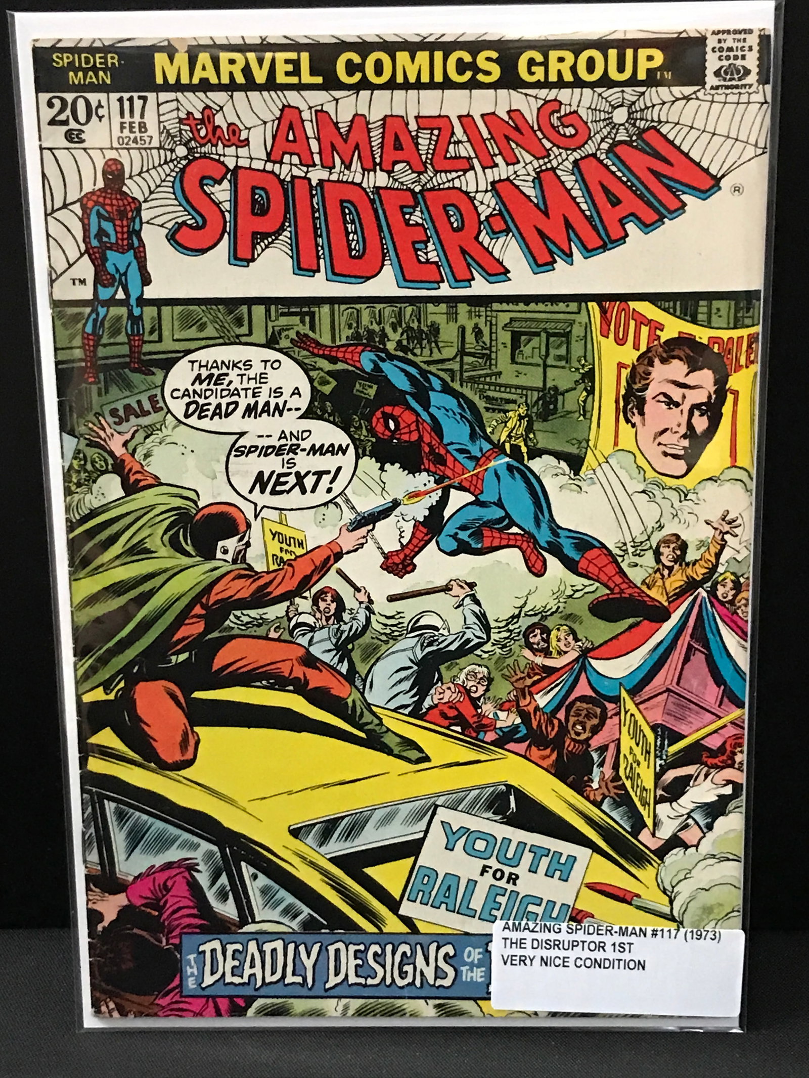 THE AMAZING SPIDERMAN #117 (1973) 1ST DISRUPTOR - MARVEL COMICS: Prices are in Canadian dollars