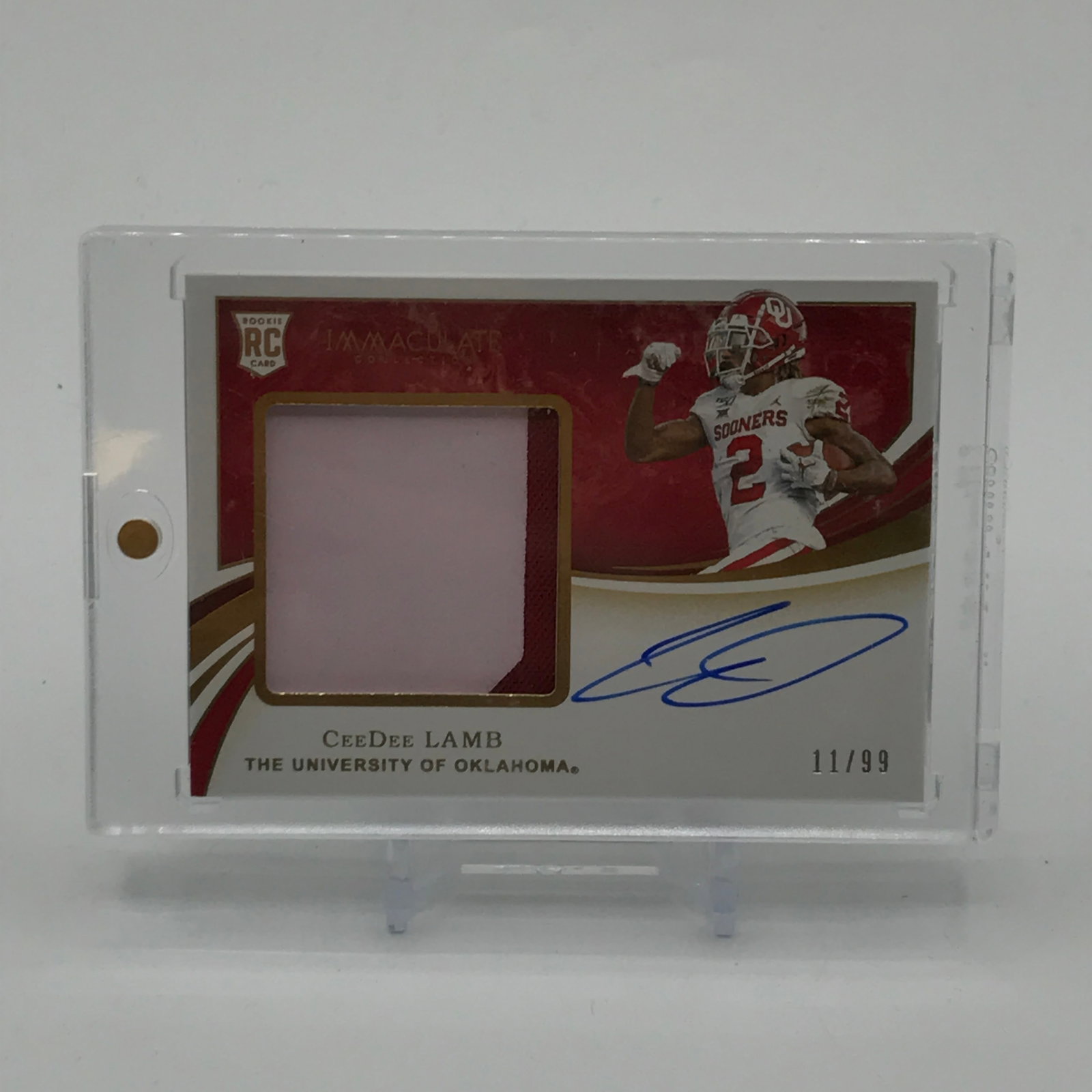 2020 PANINI IMMACULATE COLLECTION COLLEGIATE CEEDEE LAMB SIGNED PATCH ROOKIE TRADING CARD 11/99: Prices are in Canadian dollars