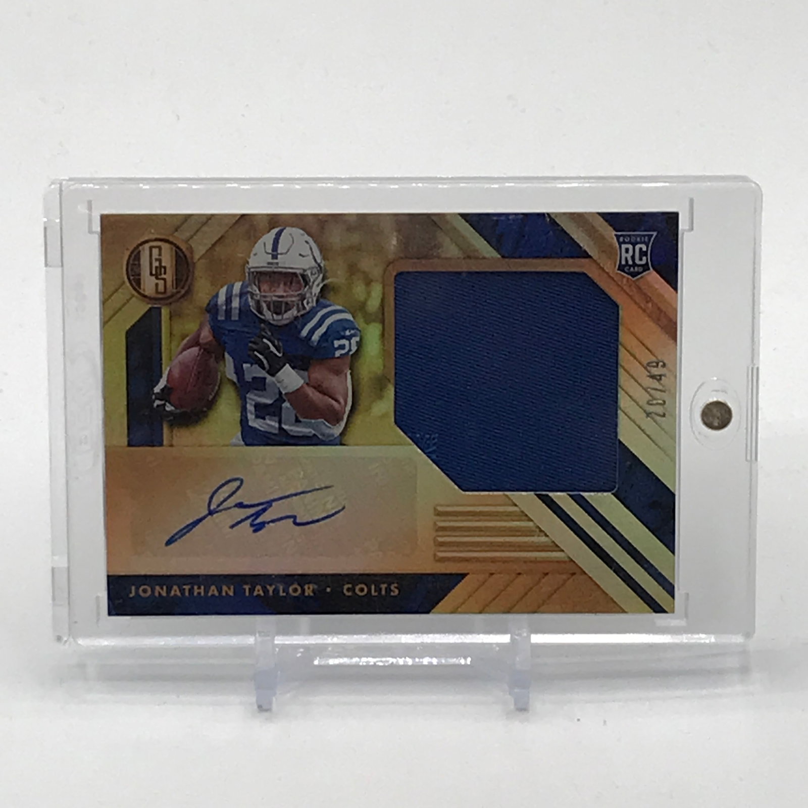 2020 PANINI GOLD STANDARD FOOTBALL SIGNED PATCH ROOKIE TRADING CARD 20/49 (1 of 2)
