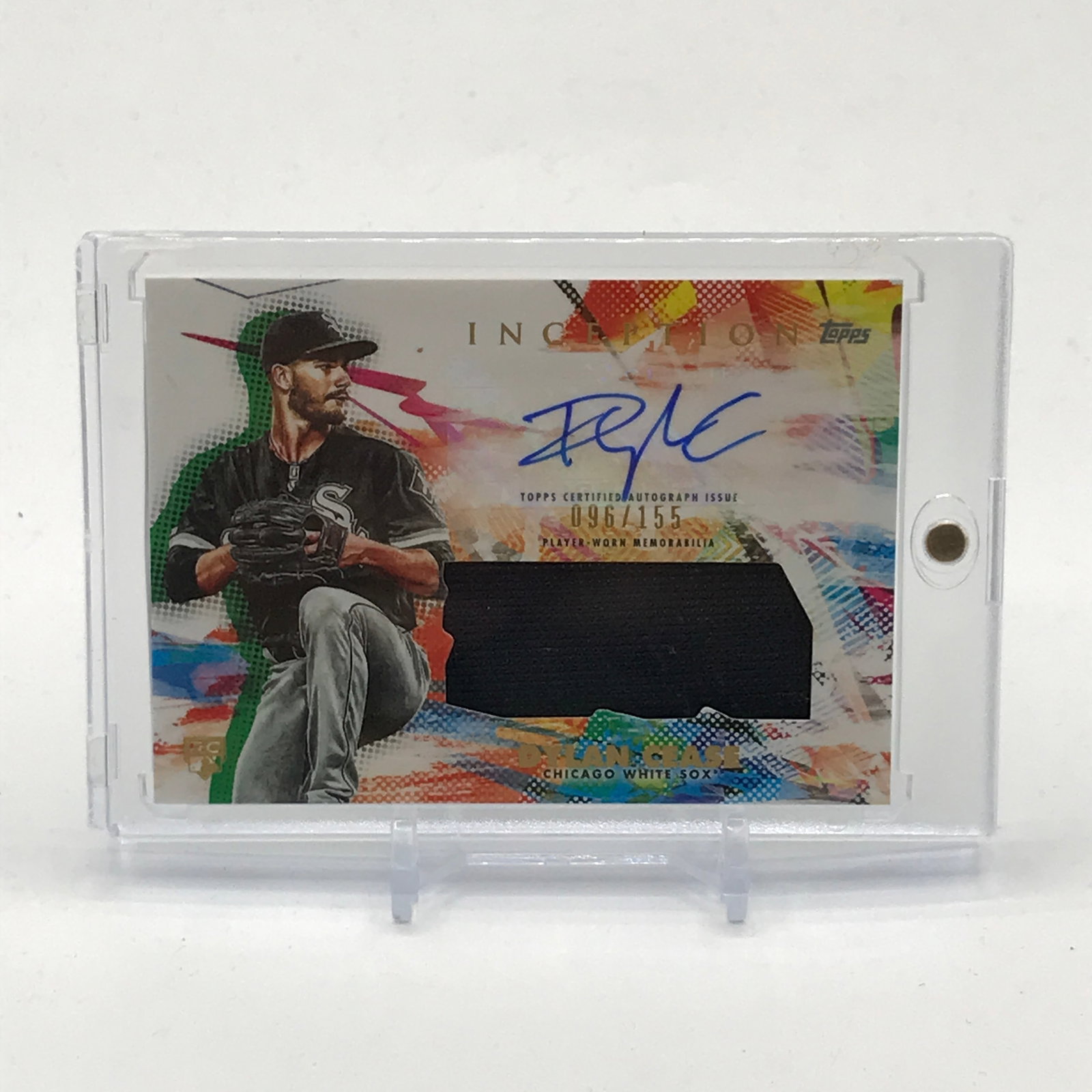 2020 TOPPS INCEPTION BASEBALL DYLAN CEASE SIGNED PATCH TRADING CARD 096/155 (1 of 2)