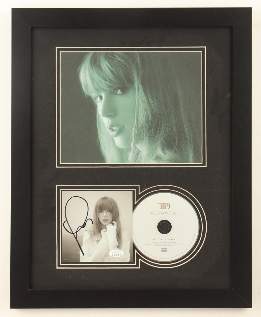TAYLOR SWIFT SIGNED AND FRAMED CD SLEEVE PRESENTATION PIECE - JSA COA: Prices are in Canadian dollars