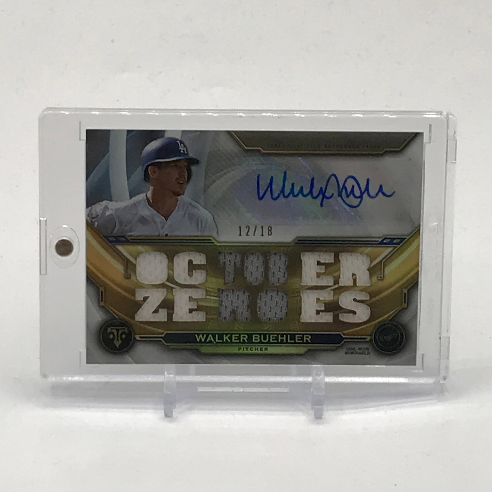 TOPPS WALKER BUEHLER SIGNED OCTOBER ZEROES PATCH TRADING CARD 12/18 (1 of 2)