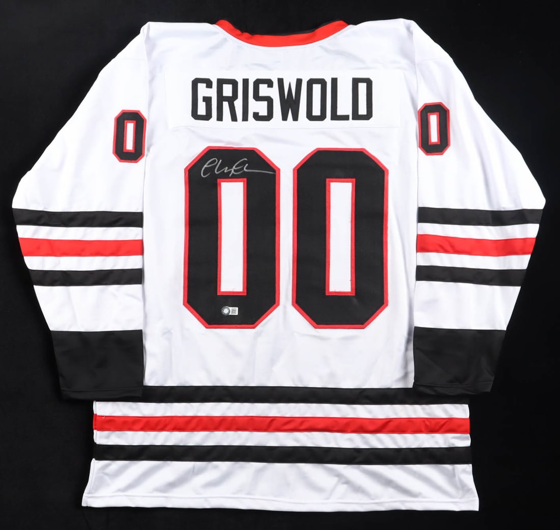 CHEVY CHASE SIGNED GRISWOLD HOCKEY JERSEY - SCHWARTZ COA: Prices are in Canadian dollars