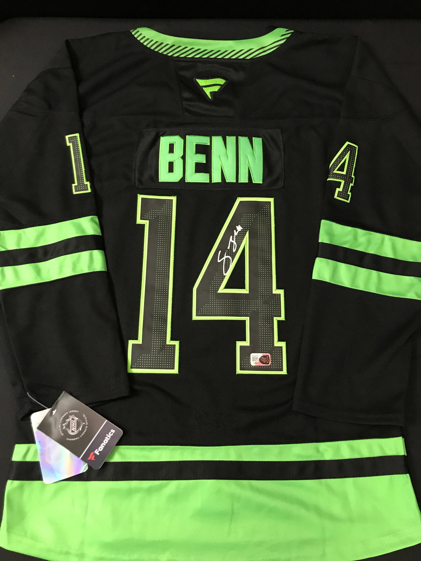 JAMIE BENN SIGNED DALLAS STARS CUSTOM JERSEY - ELITE COA (1 of 3)