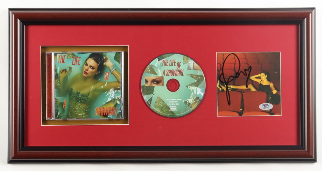 TAYLOR SWIFT SIGNED CD SLEEVE PRESENTATION PIECE - PSA COA: Prices are in Canadian dollars
