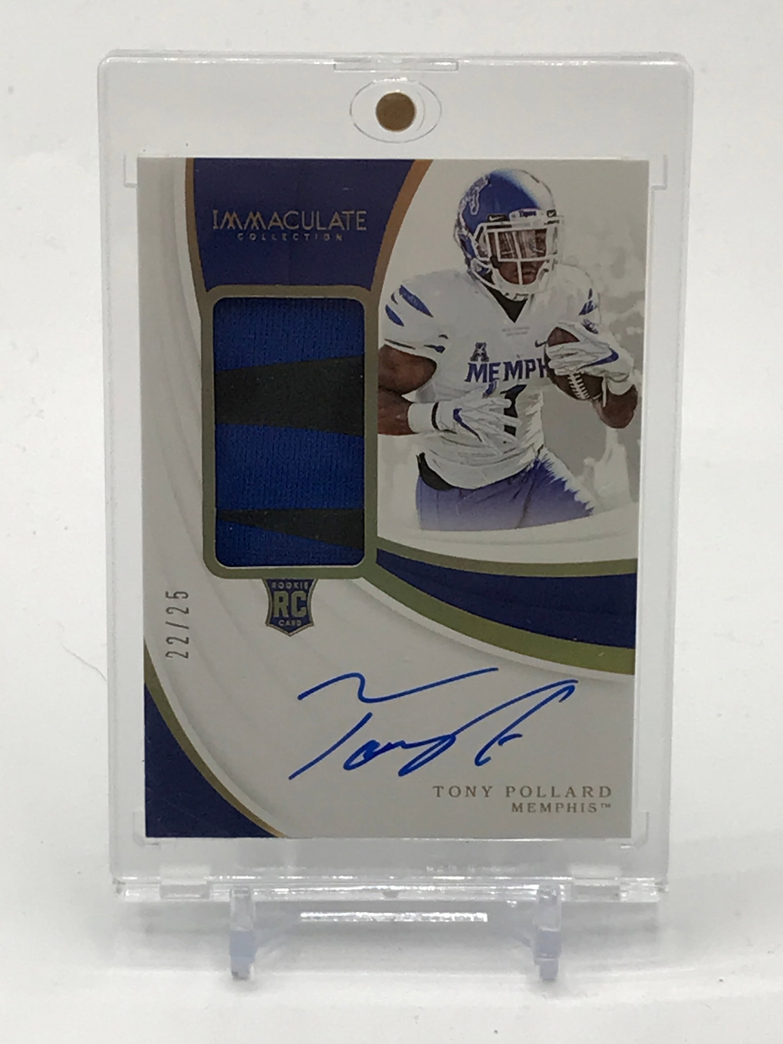 2019 PANINI IMMACULATE COLLECTION COLLEGIATE TONY POLLARD SIGNED PATCH ROOKIE TRADING CARD 22/25: Prices are in Canadian dollars
