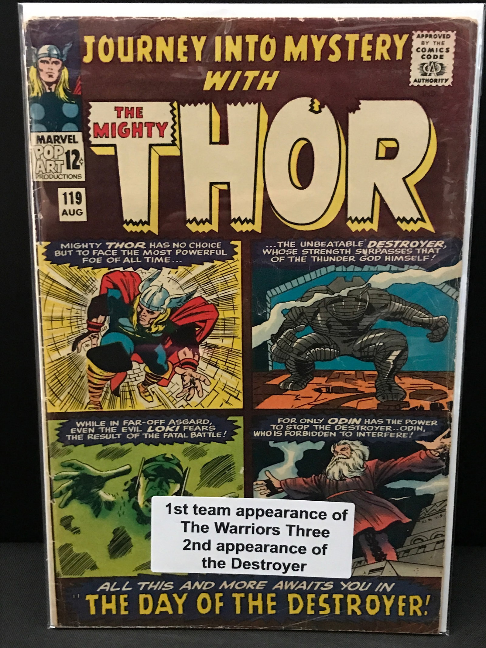 JOURNEY INTO MYSTERY #119 1ST TEAM APP WARRIORS THREE - MARVEL COMICS: Prices are in Canadian dollars