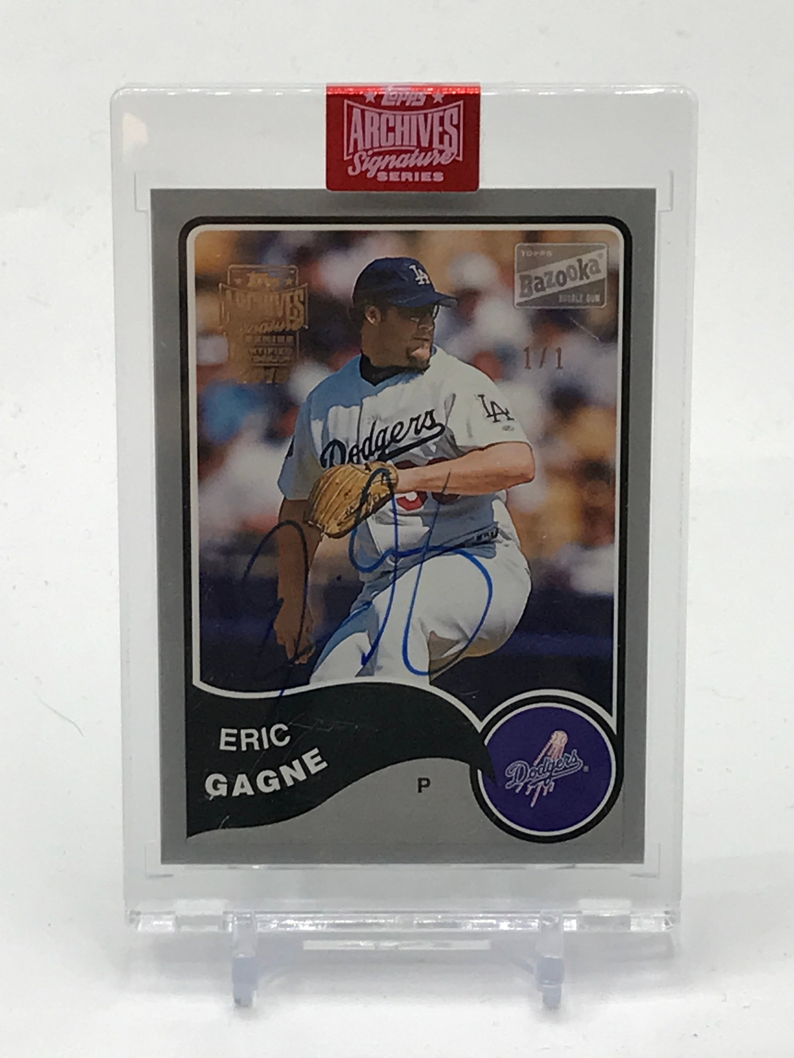 TOPPS ARCHIVE SIGNATURE SERIES ERIC GAGNE SIGNED TRADING CARD 1/1: Prices are in Canadian dollars