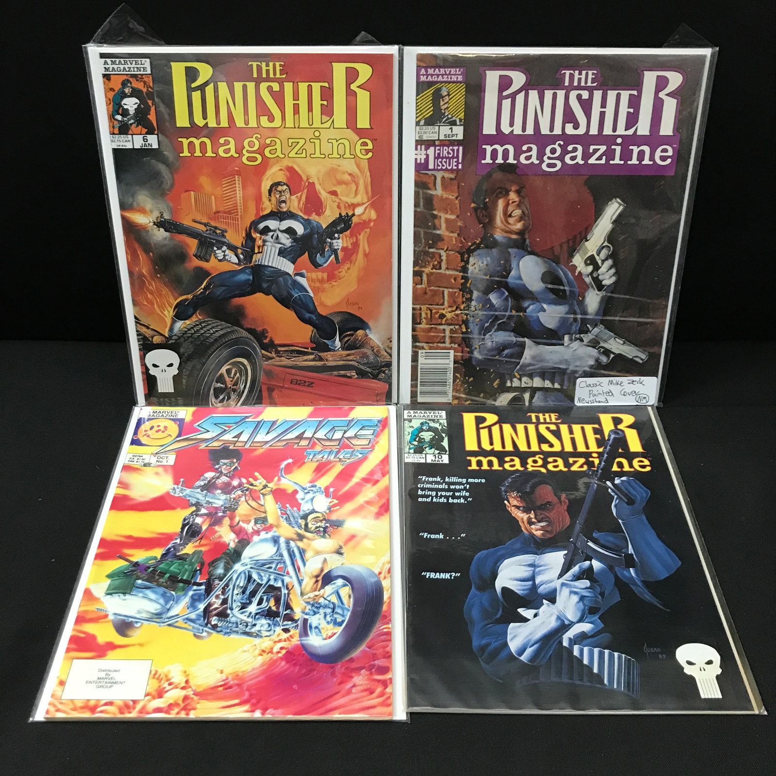 LOT OF 4 PUNISHER MAGAZINES - MARVEL COMICS: Prices are in Canadian dollars